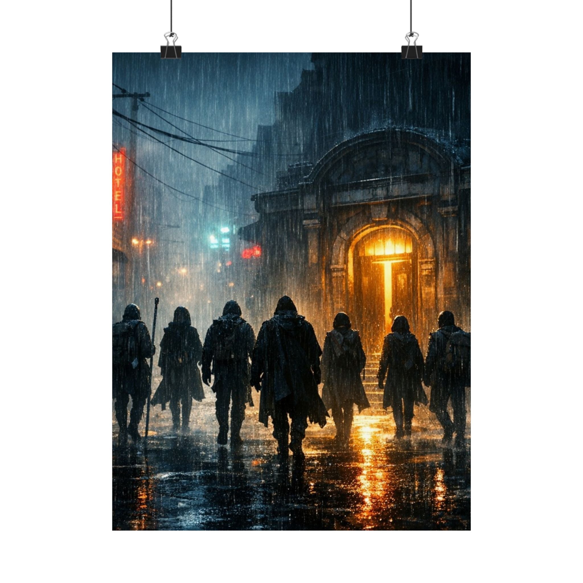 Power Runs Black PRB The Starbound Seven Matte Vertical Posters by Printify