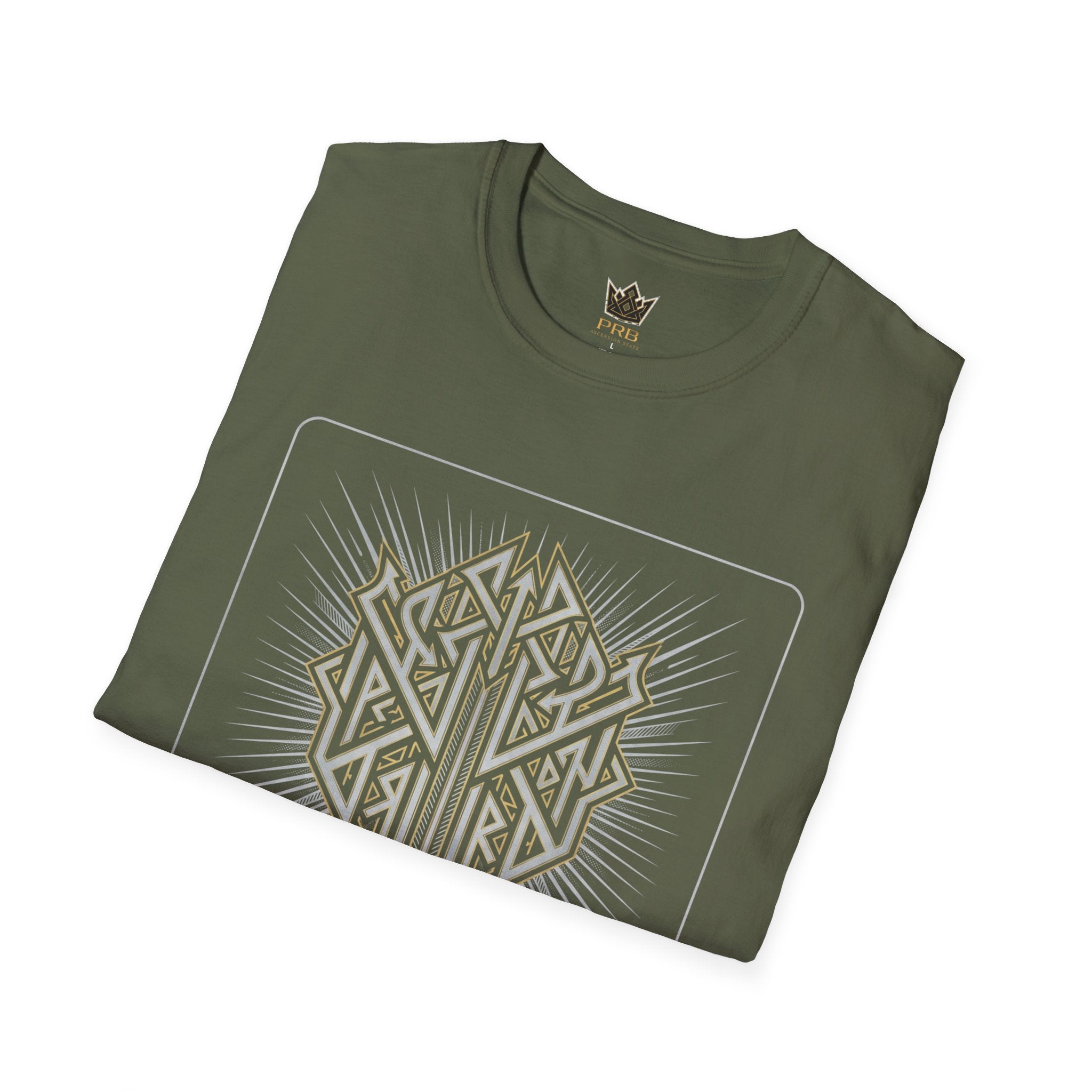 Power Runs Black PRB The Current Geometric Logo T-Shirt by Power Runs Black