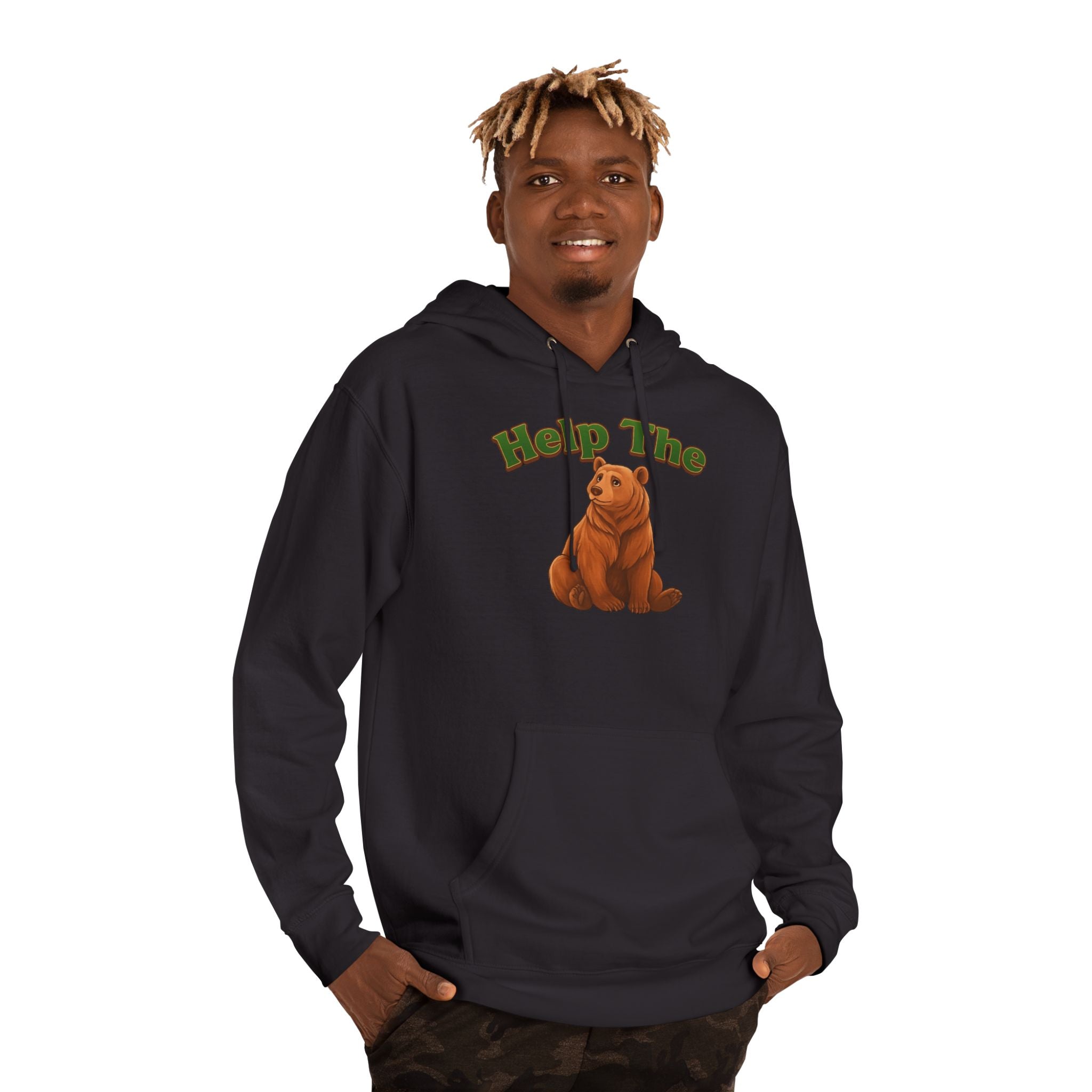 PRB "Don't Help Me Help The Bear" Graphic Hoodie by Power Runs Black