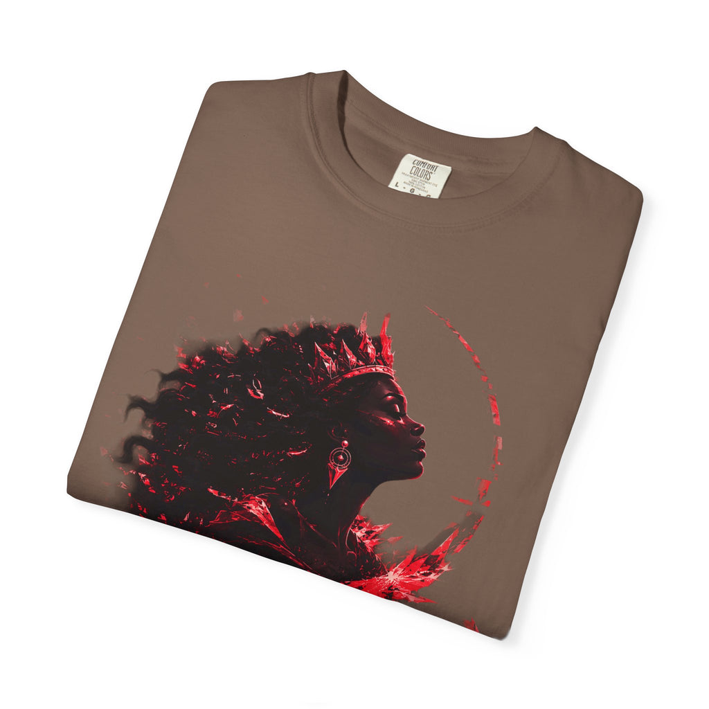 Power Runs Black Crown T-Shirt | Gothic Silhouette Artwork by Power Runs Black