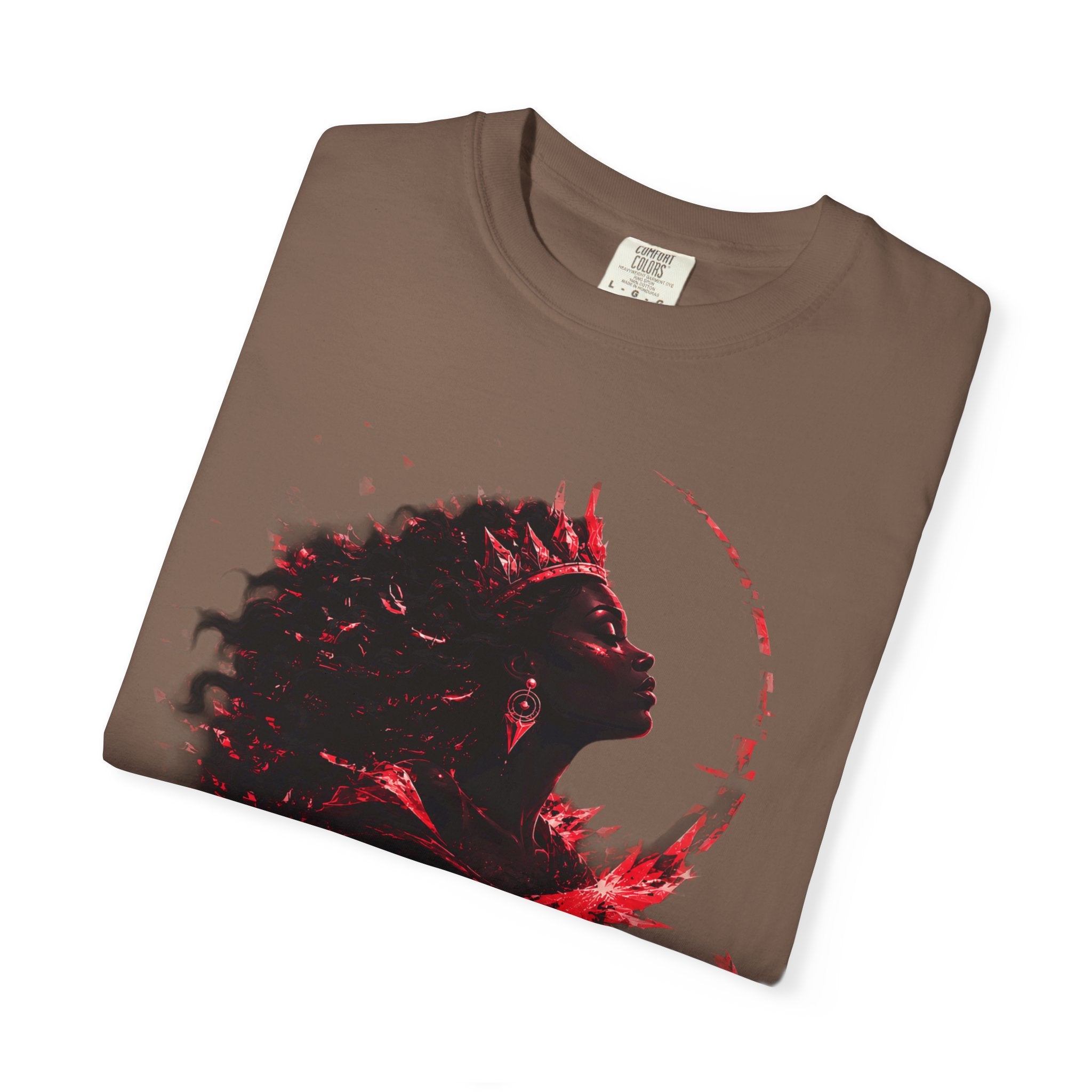 Power Runs Black Crown T-Shirt | Gothic Silhouette Artwork by Power Runs Black