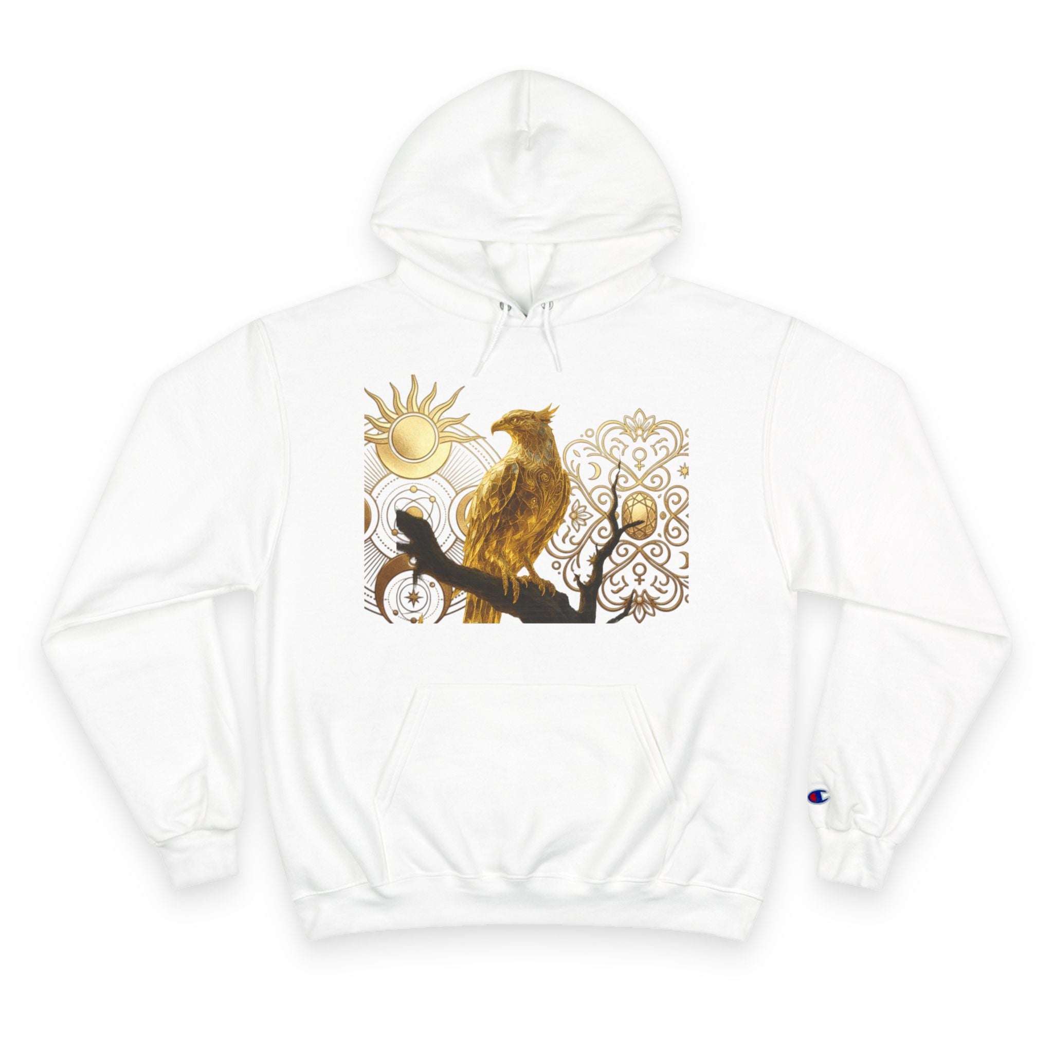 PRB Golden Owl Sundial Graphic Champion Hoodie by Power Runs Black