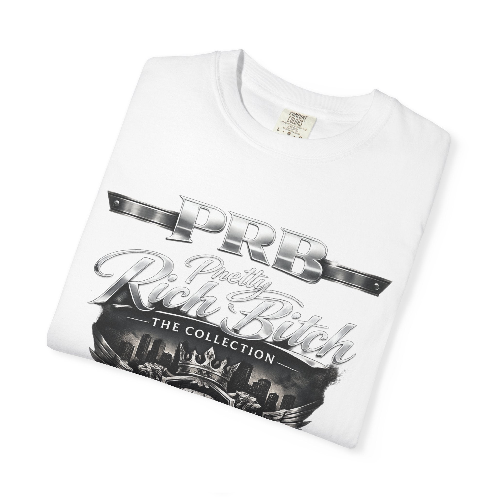 PRB Rebel Biker Crest T-Shirt | Vintage Motorcycle Emblem Tee by Power Runs Black