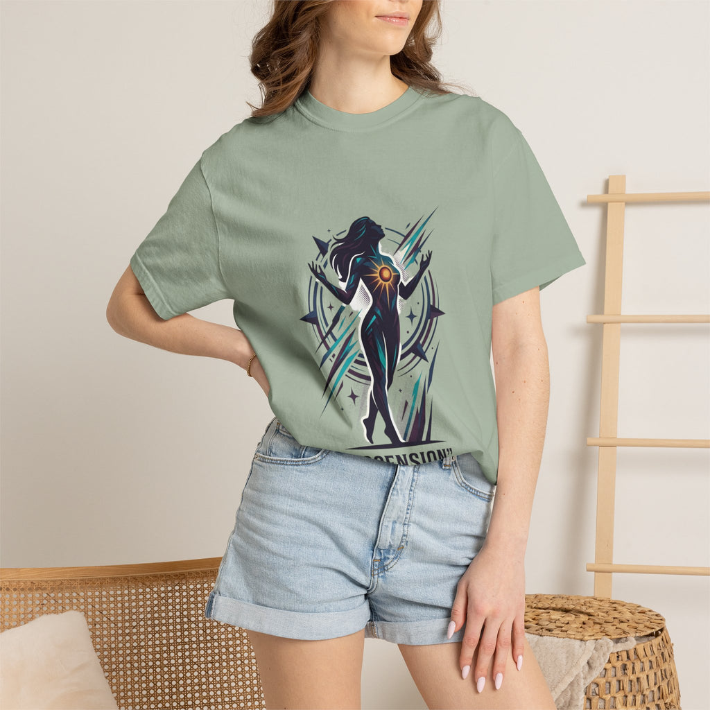 Power Runs Black PRB Ascension Graphic T-Shirt — Cosmic Silhouette Tee by Printify