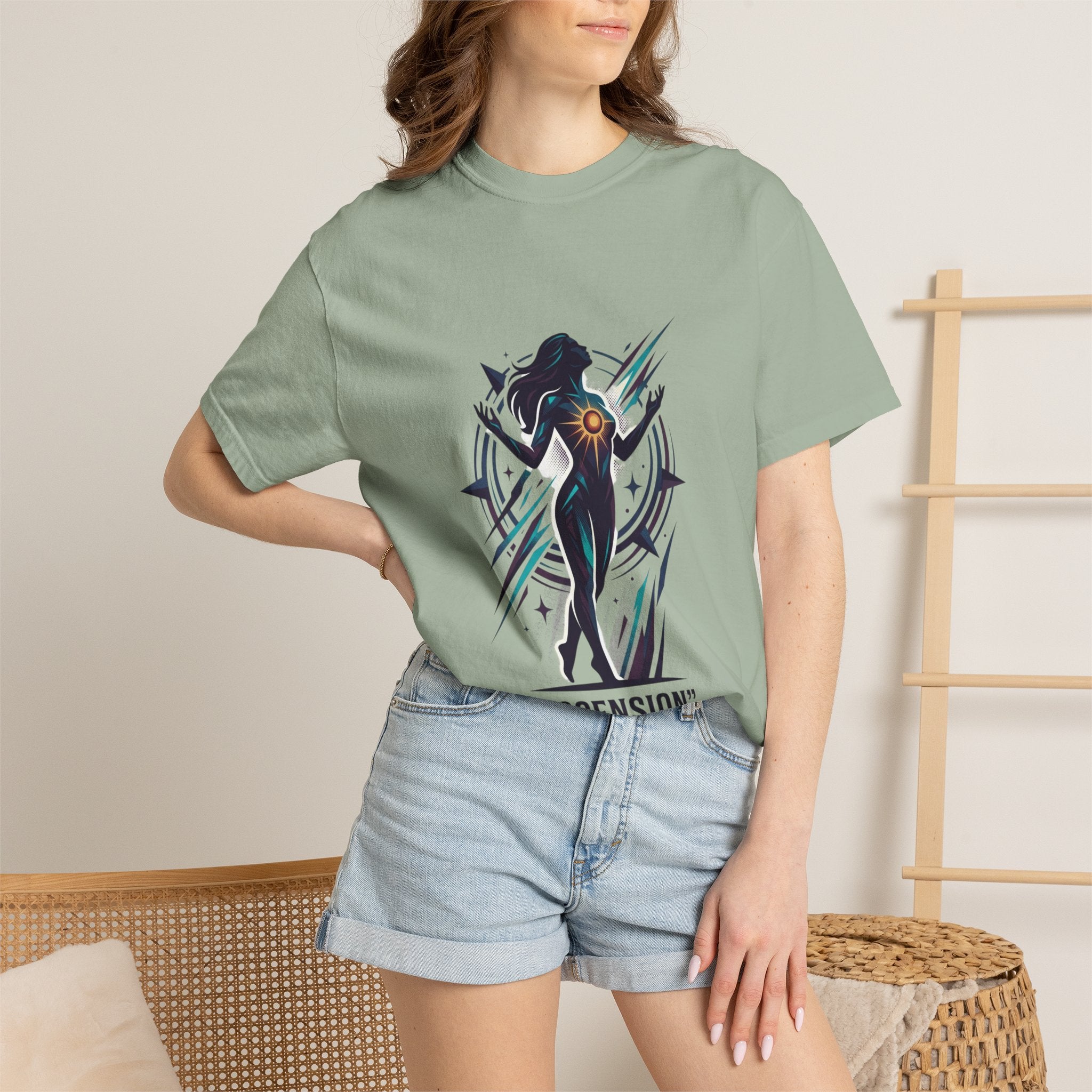 Power Runs Black PRB Ascension Graphic T-Shirt — Cosmic Silhouette Tee by Printify