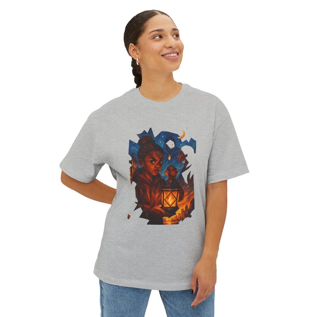PRB Lantern Night Graphic Tee — Mystical Night Walk Art T-Shirt by Power Runs Black