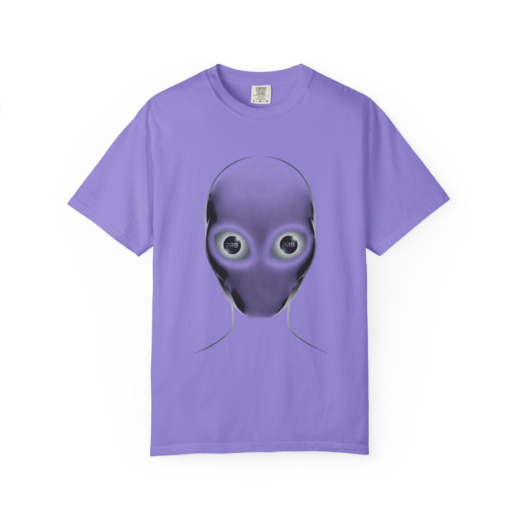 Printify Alien Head Graphic T-Shirt — Surreal Sci‑Fi Face Tee - T-Shirt