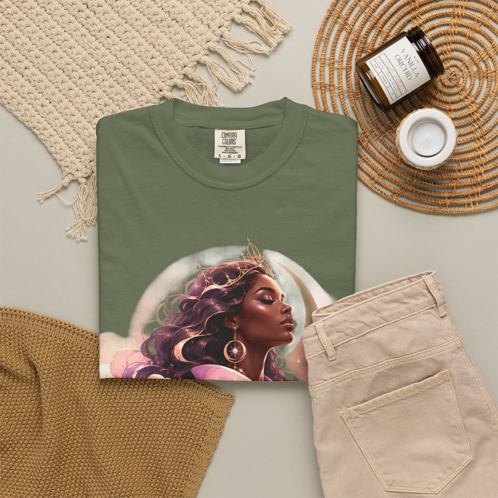 Power Runs Black graphic tee | Black woman portrait, Afro empowerment shirt by Power Runs Black