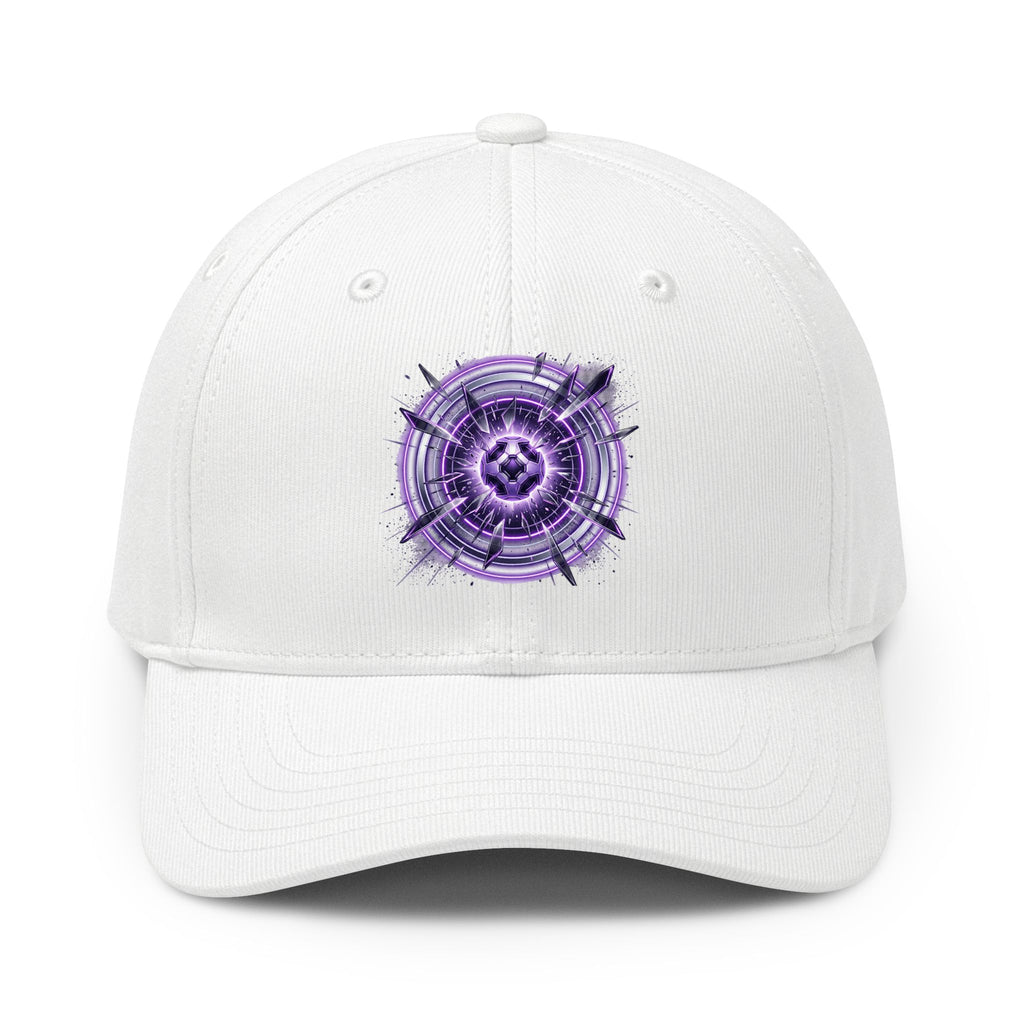 Power Runs Black Purple Mandala Soccer Adidas Cap — Minimal Streetwear Dad Hat by Power Runs Black