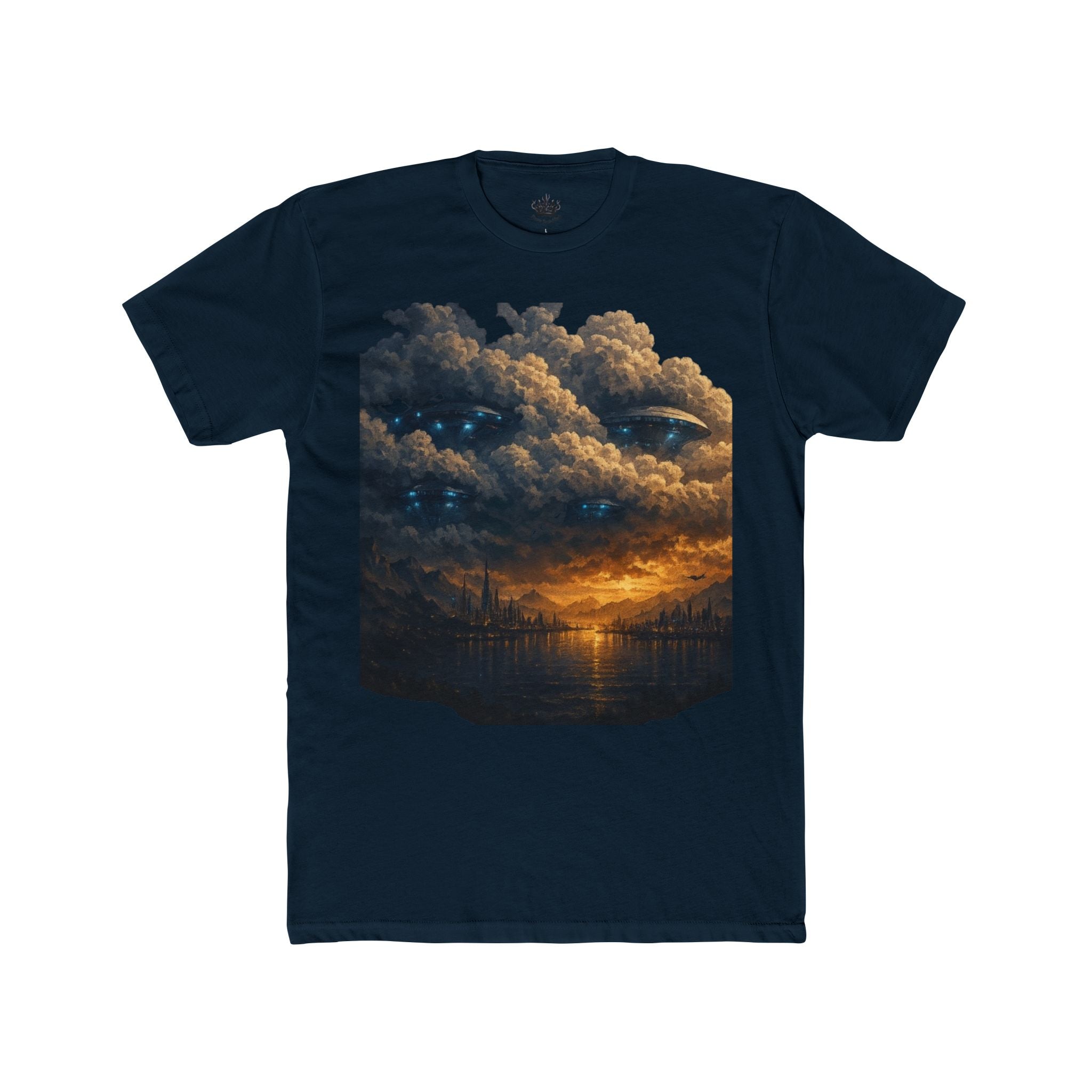 PRB Sunset Stormscape Tee — Dramatic Cloudscape Graphic T-Shirt by Power Runs Black