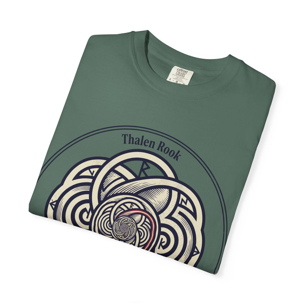 Power Runs Black PRB Thalen Rook Celtic Knot Graphic T-Shirt — "He stared too long..." Quote Tee by Power Runs Black