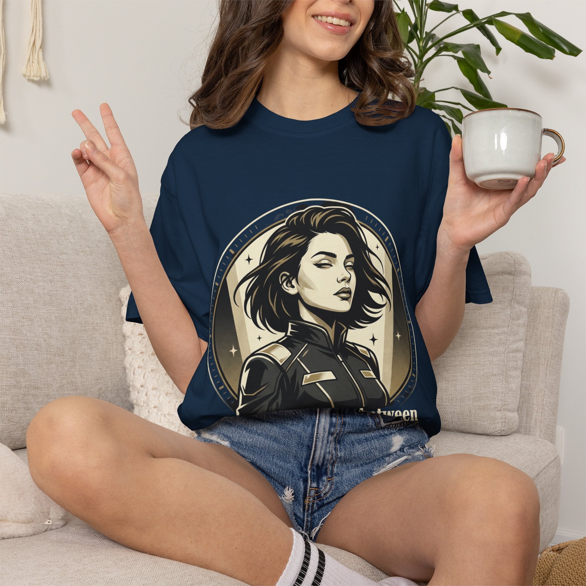 Power Runs Black Retro Space Captain Portrait T-Shirt — 'Fearless Commander' Graphic Tee by Power Runs Black