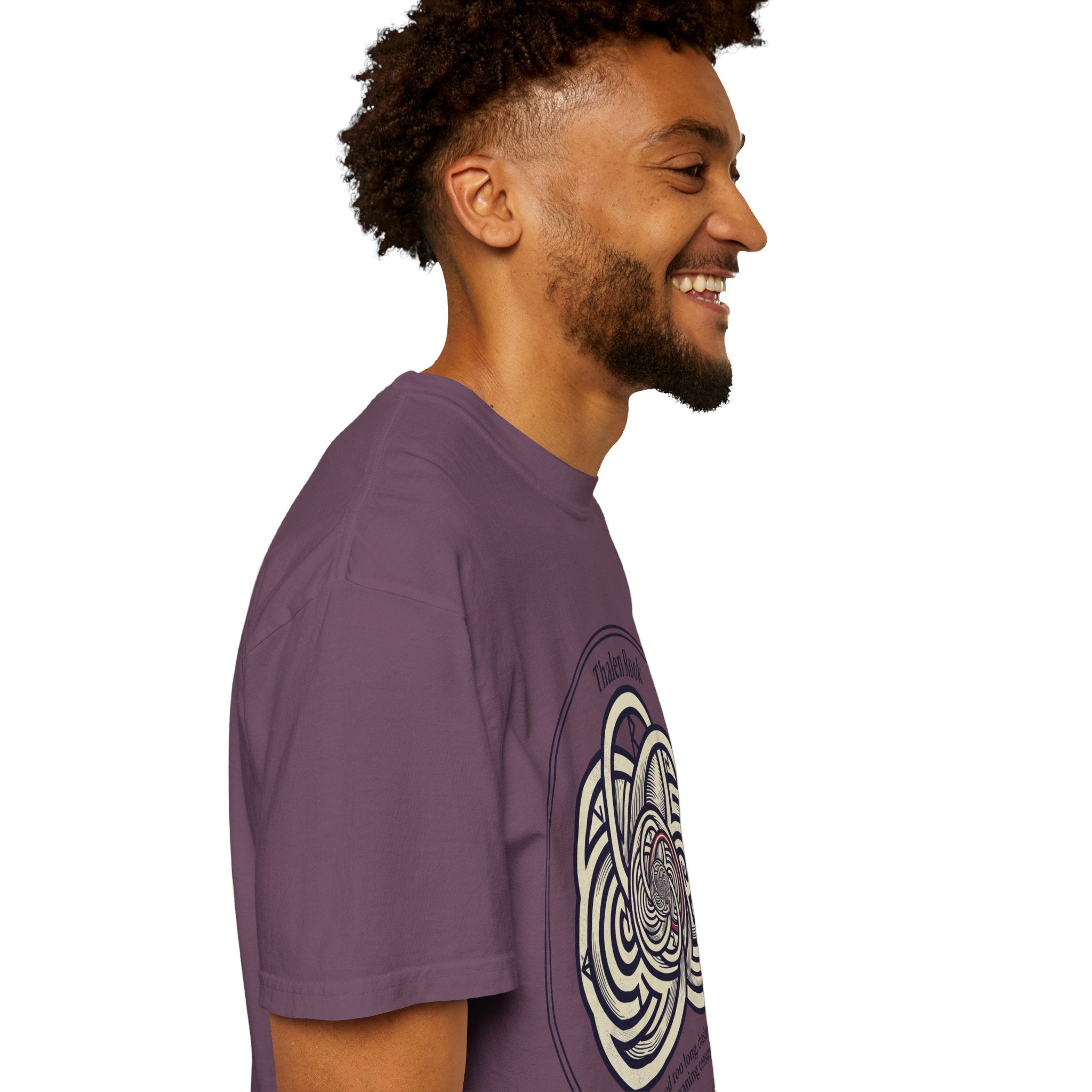 Power Runs Black PRB Thalen Rook Celtic Knot Graphic T-Shirt — "He stared too long..." Quote Tee by Power Runs Black