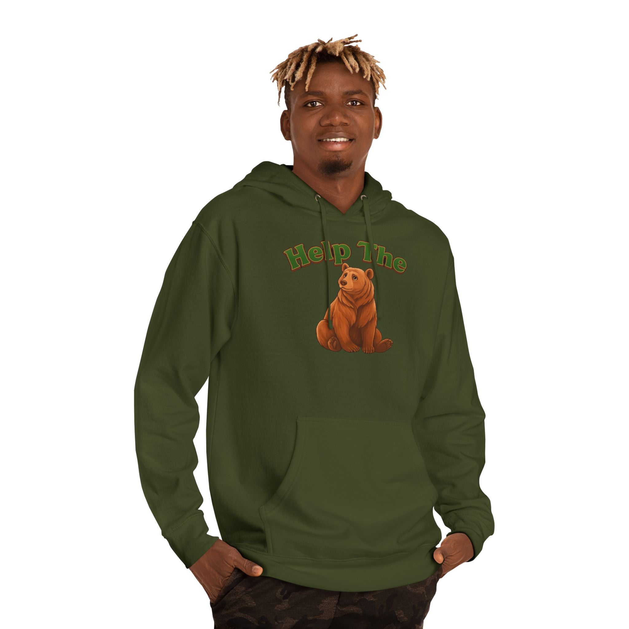 PRB "Don't Help Me Help The Bear" Graphic Hoodie by Power Runs Black
