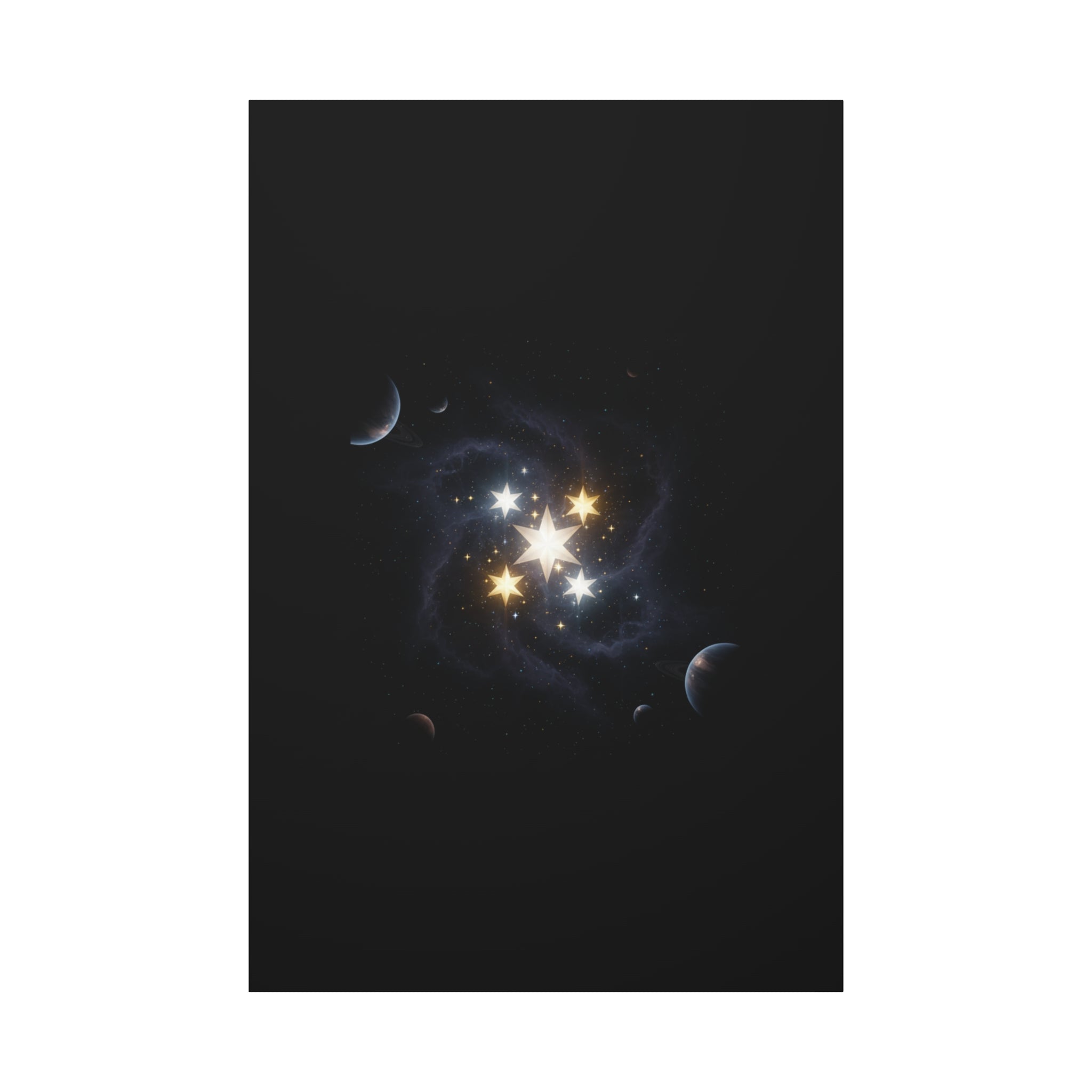 Power Runs Black PRB Glowing Star Constellation Canvas by Power Runs Black