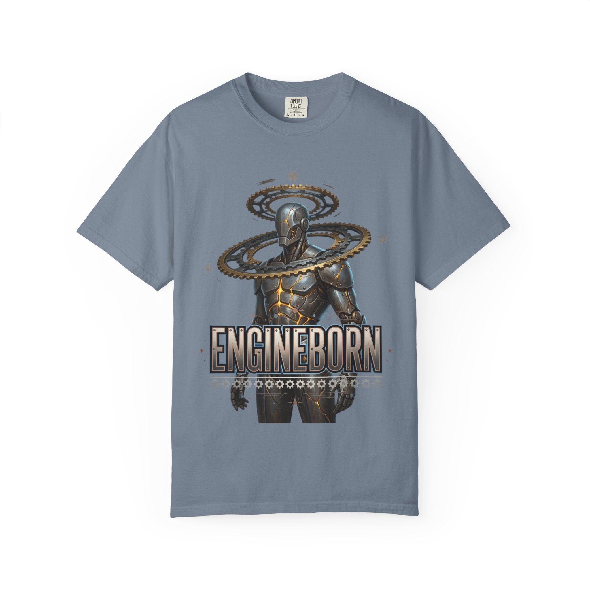 Printify PRB Engineborn Cyborg Figure T-shirt | Futuristic Robot Art - T-Shirt
