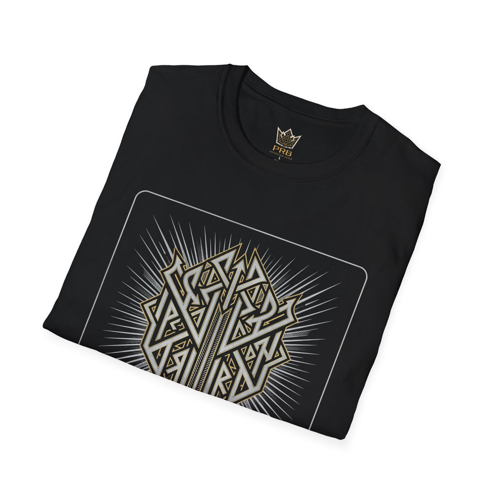Power Runs Black PRB The Current Geometric Logo T-Shirt by Power Runs Black
