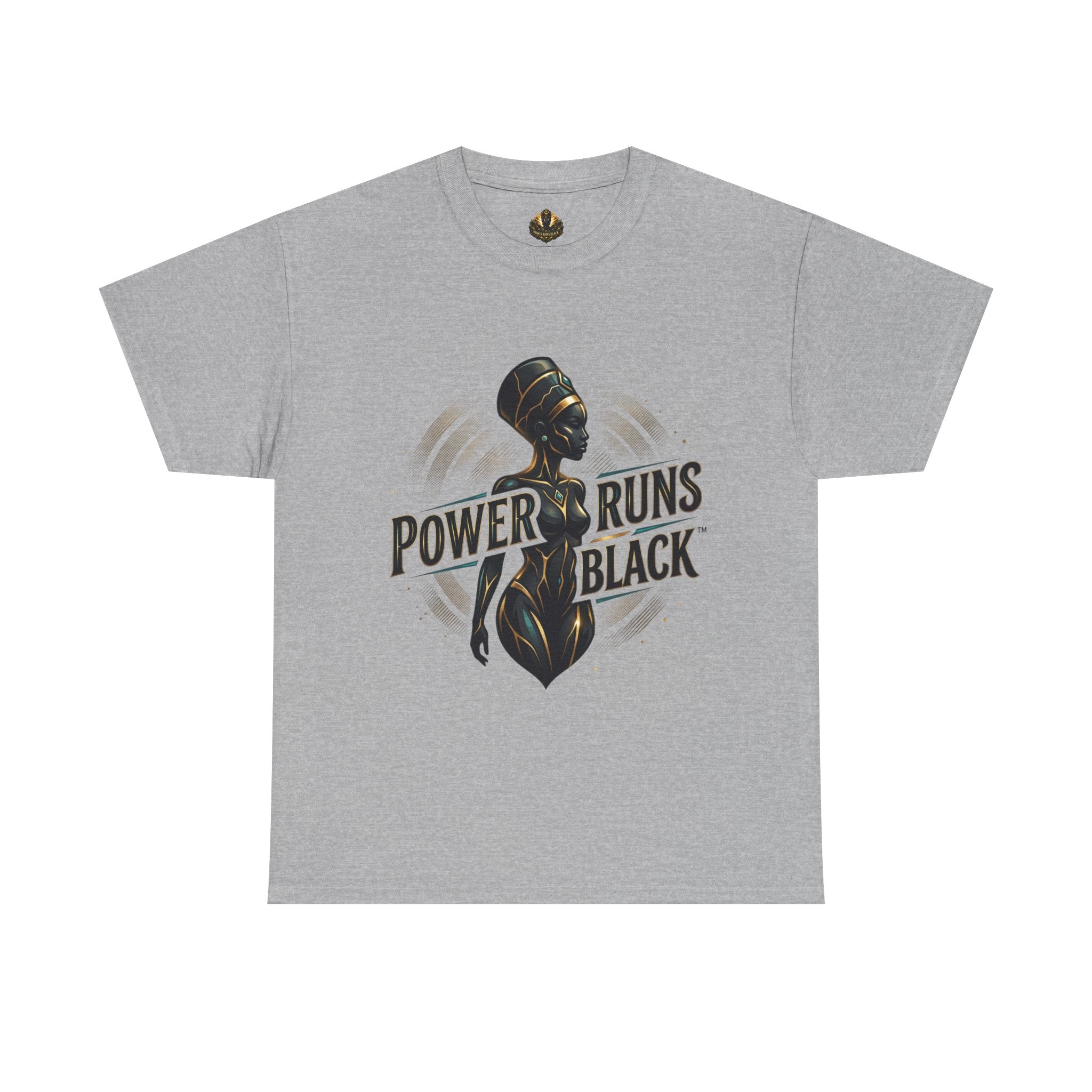 Power Runs Black Queen Goddess Graphics Tee by Power Runs Black