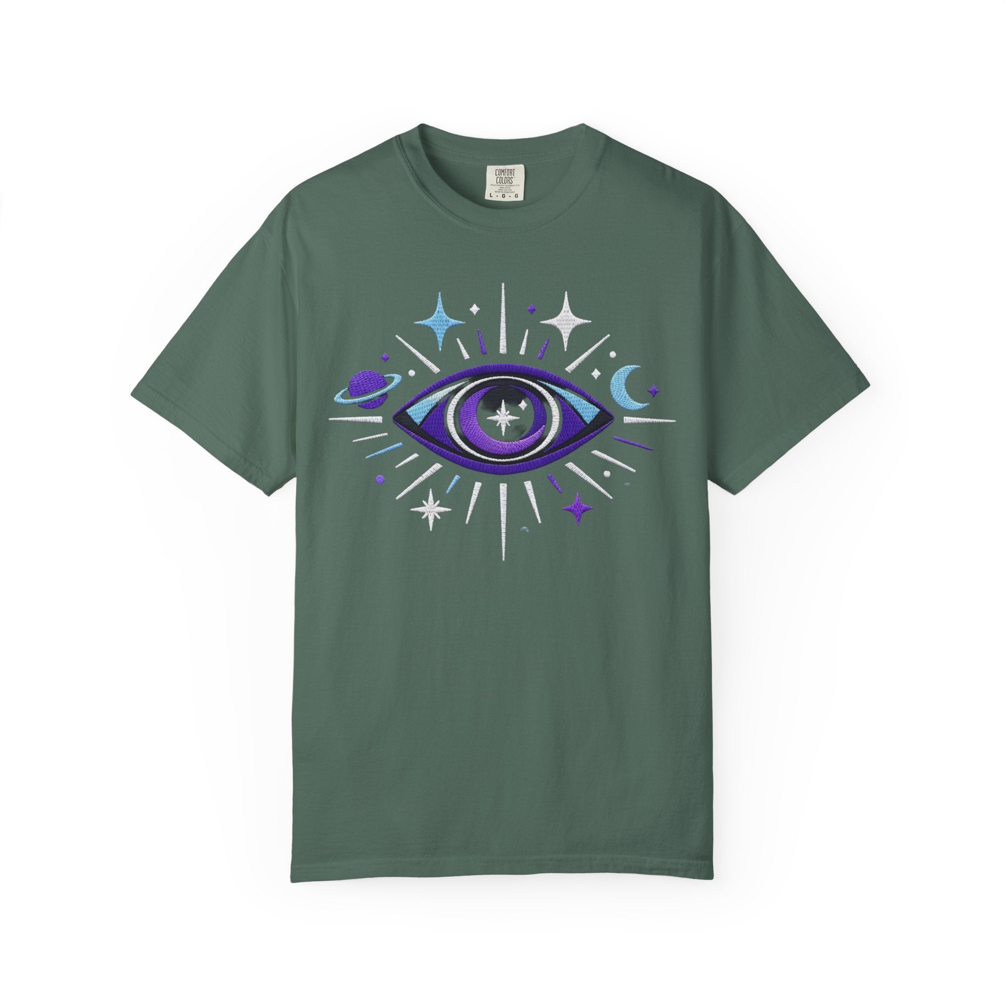 PRB Mystic All-Seeing Eye T-shirt | Cosmic Moon and Stars by Power Runs Black