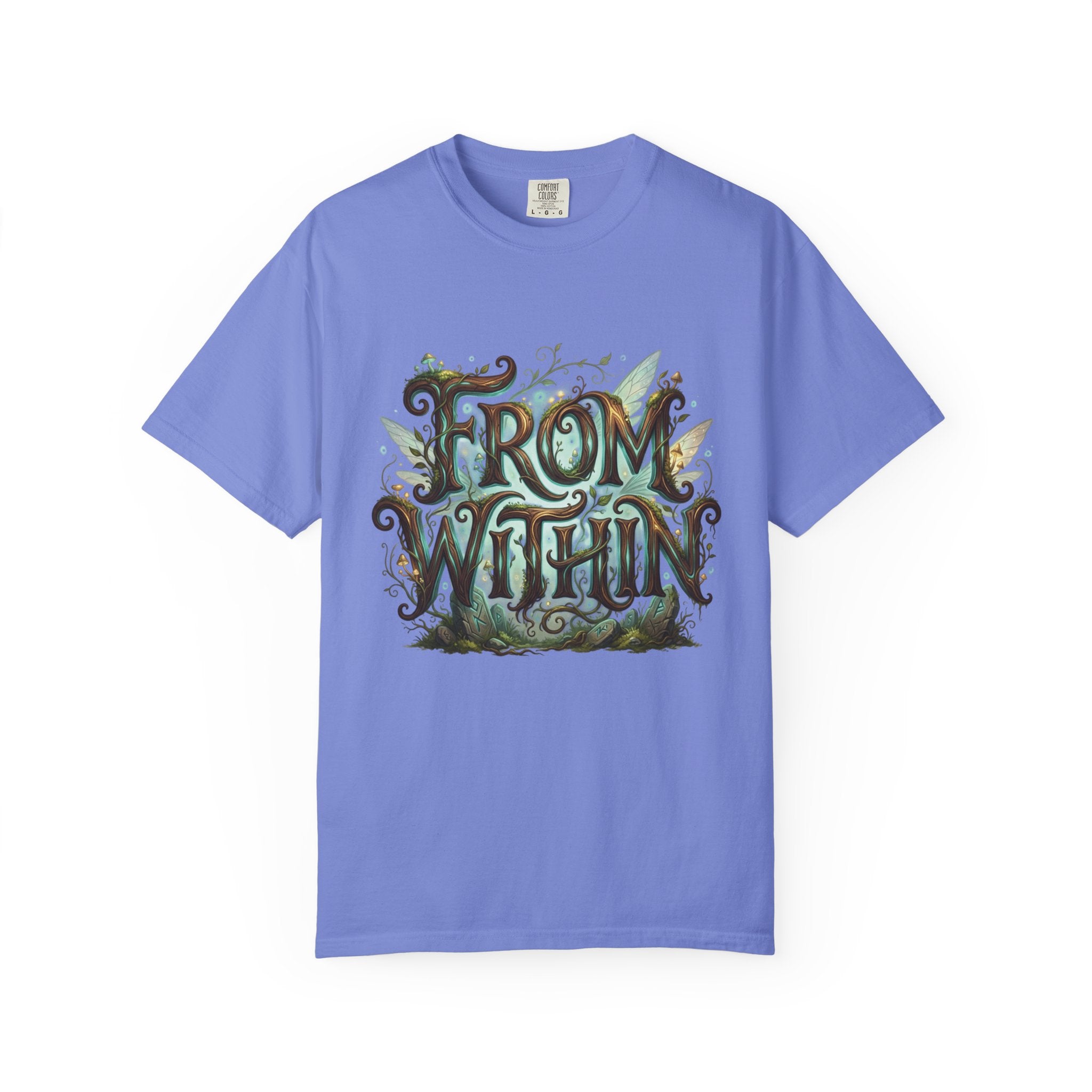 PRB From Within T-shirt | Nature Typography Forest Illustration by Power Runs Black