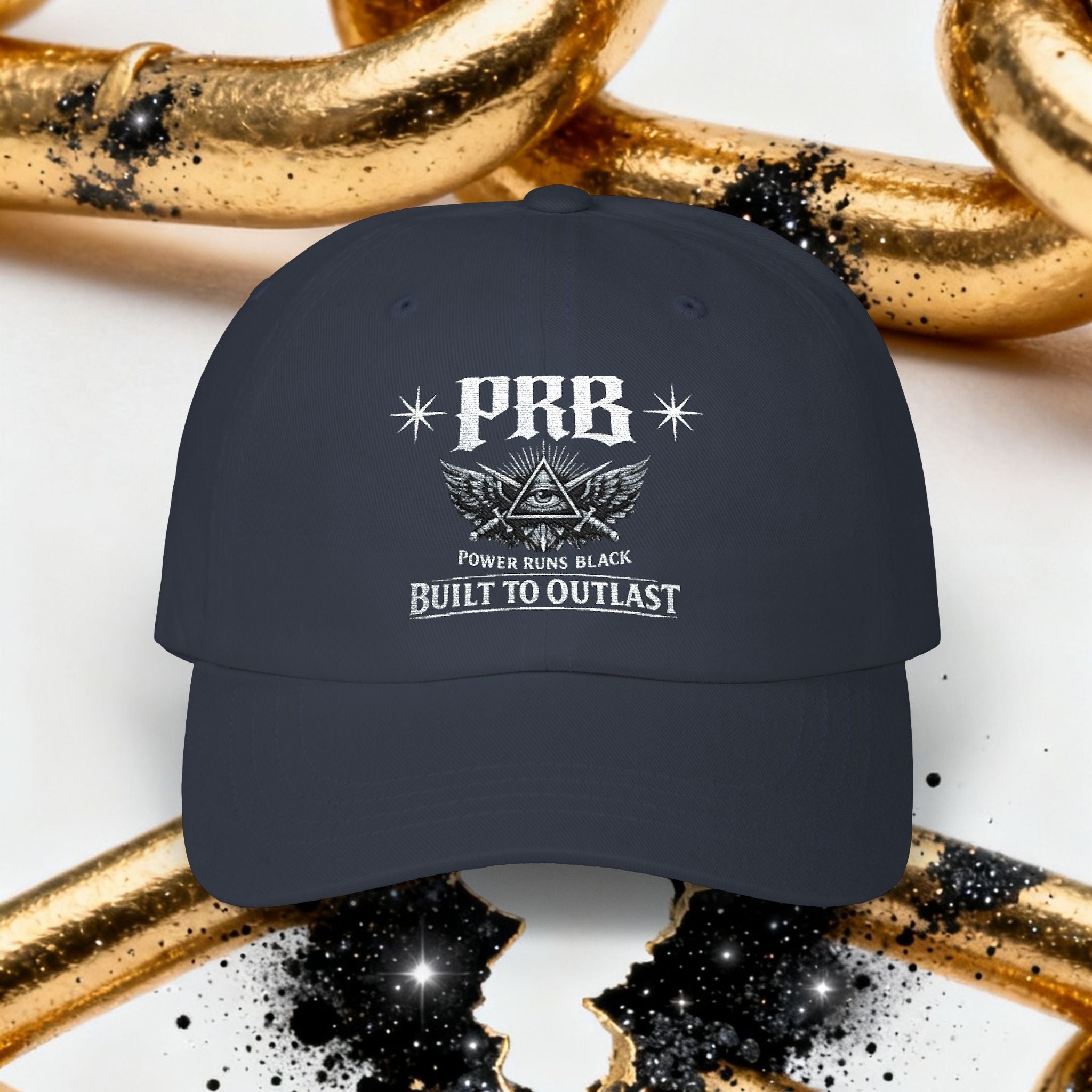 PRB Dad Cap — Vintage Crest Embroidered Baseball Hat by Printify