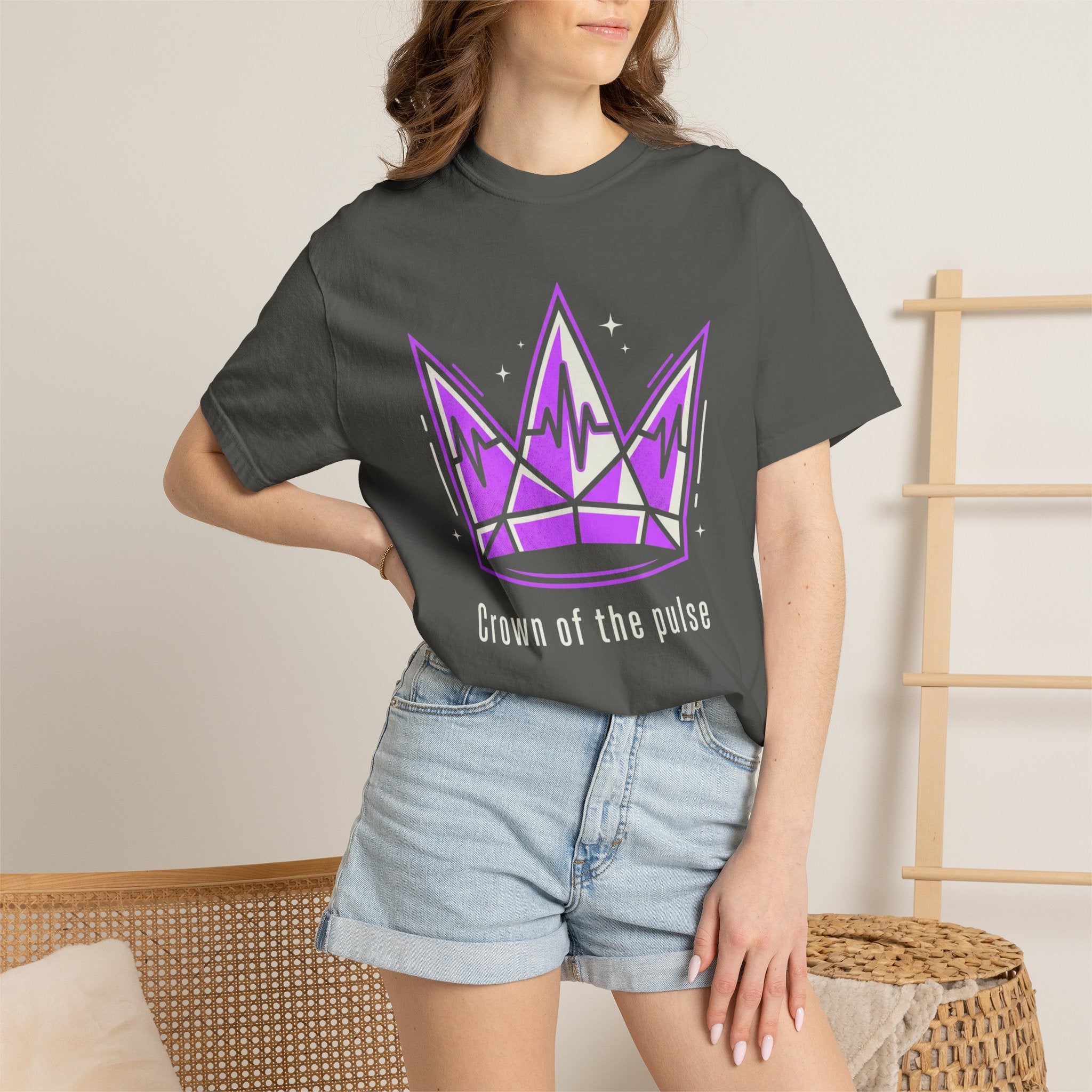 Power Runs Black PRB Crown Graphic T-Shirt — Purple Royal Crown Streetwear Tee by Power Runs Black