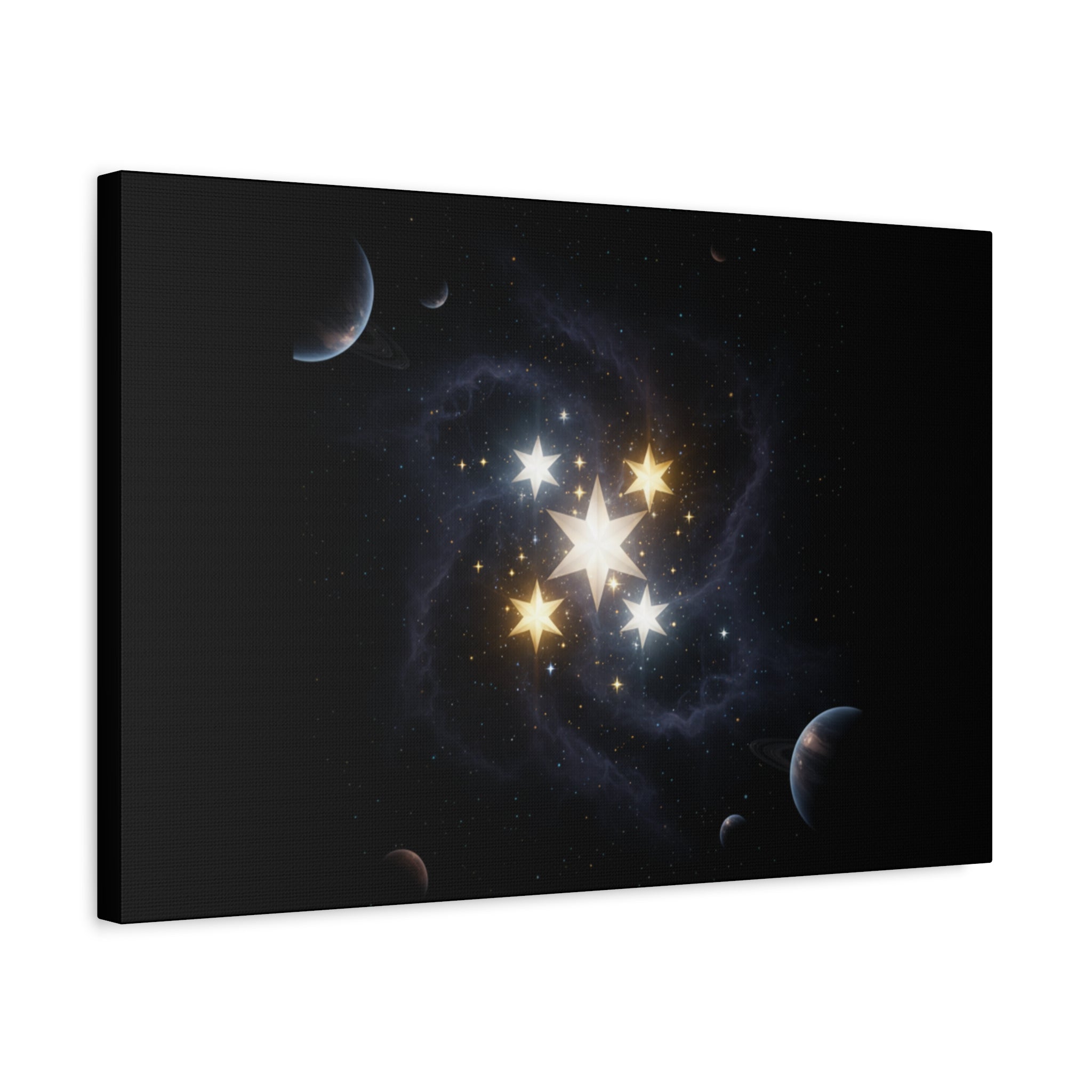 PRB Celestial Star Cluster Matte Canvas Print — Cosmic Planets Wall Art by Printify