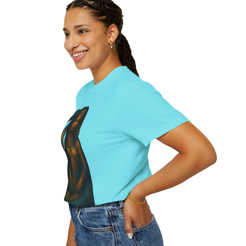 PRB Egyptian Goddess with Snake T-Shirt | Pharaoh Serpent Art Tee by Power Runs Black