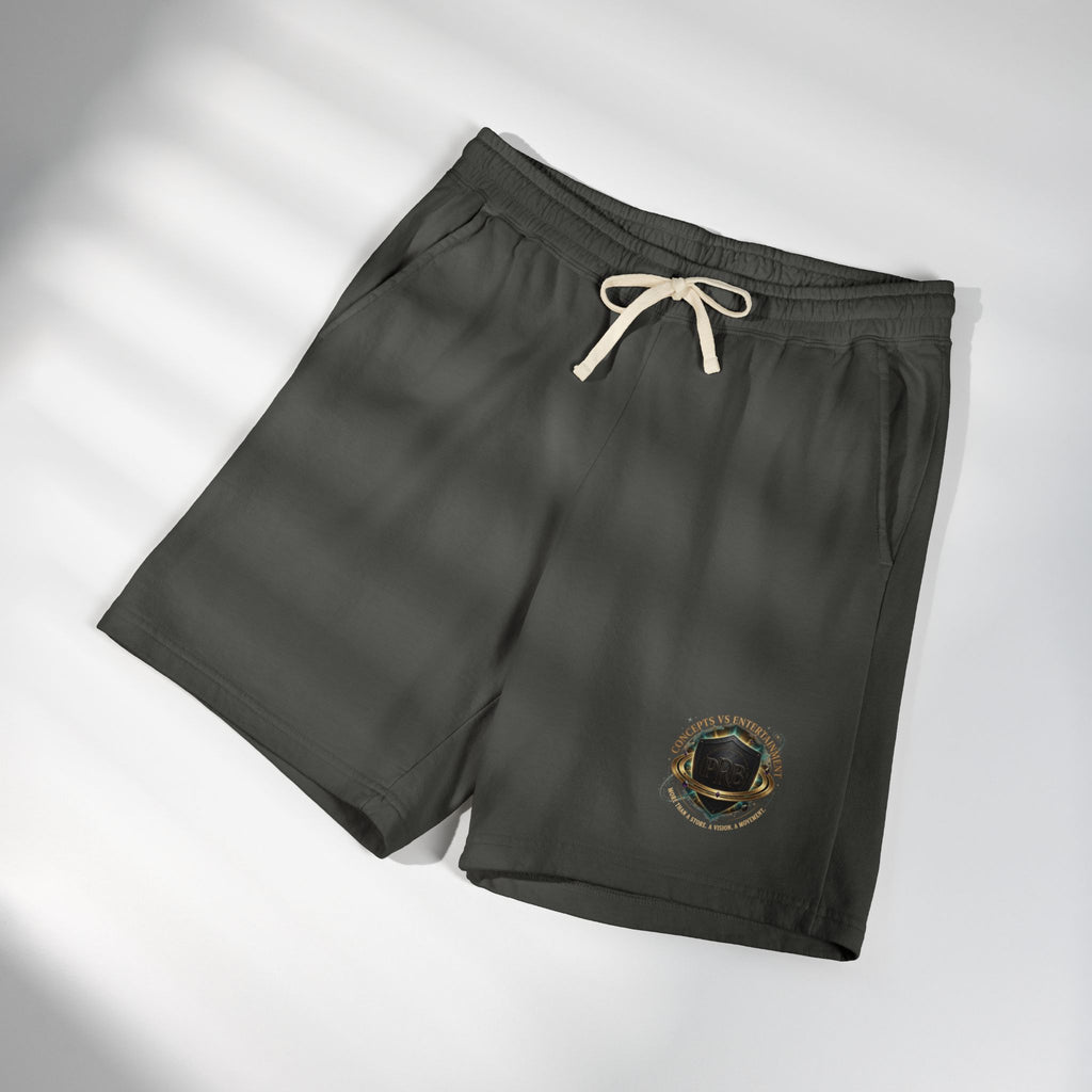 Printify PRB Fleece Sweat Shorts — Vintage Crest Pocket Graphic - Trousers