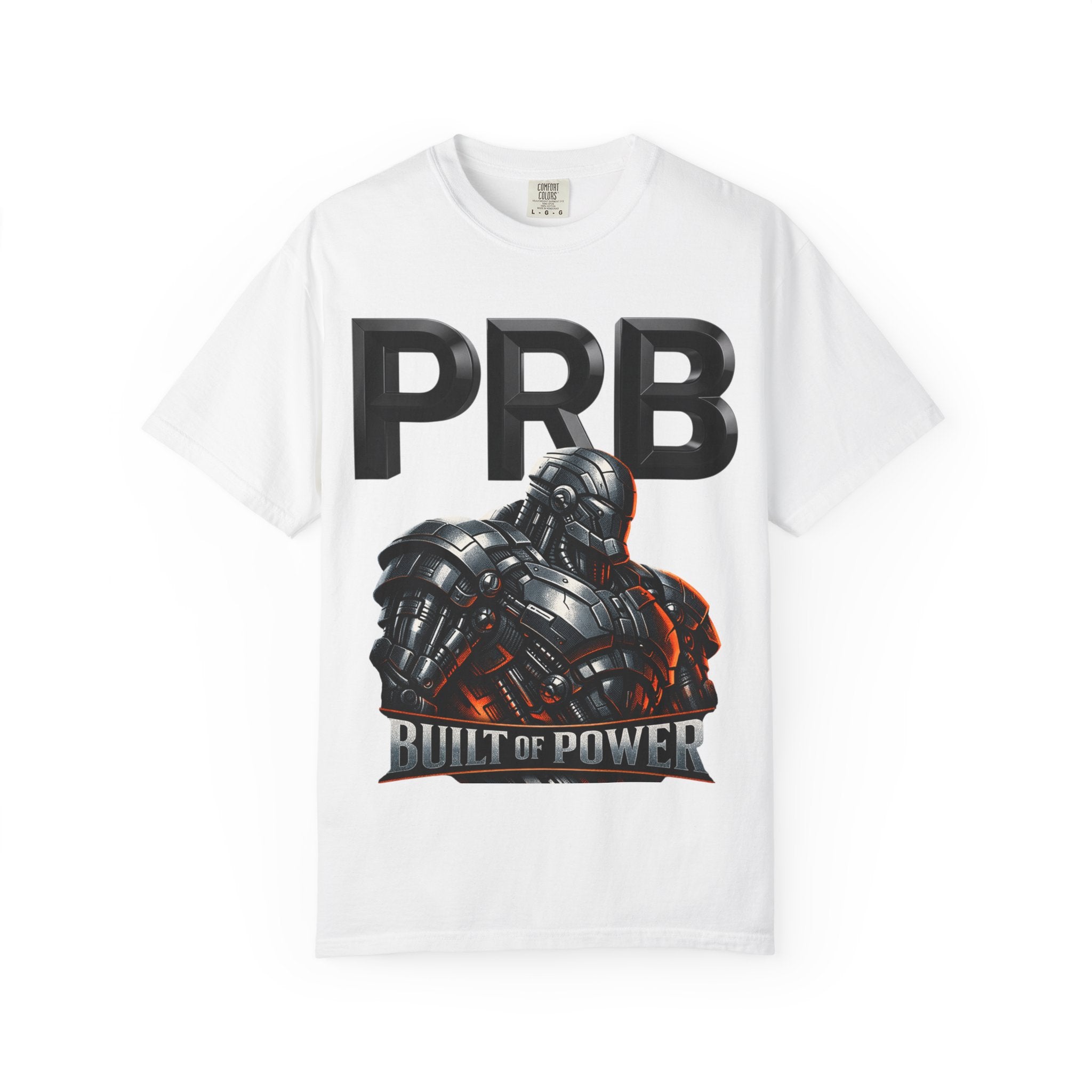 Built of Power PRB T-Shirt — Robotic Armor Graphic Tee by Printify