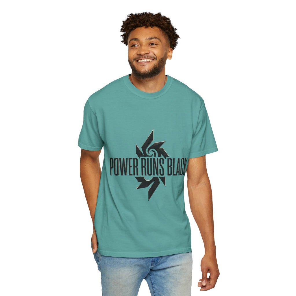 Power Runs Black PRB "Wear The Code" Mystic Shield T-Shirt — Geometric Sigil Graphic Tee by Printify