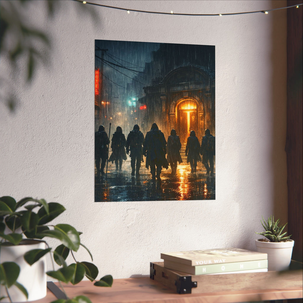Power Runs Black PRB The Starbound Seven Matte Vertical Posters by Printify