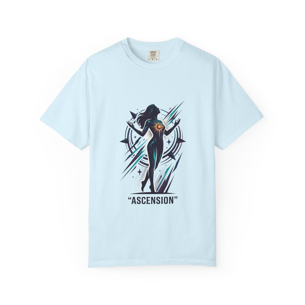 Power Runs Black PRB Ascension Graphic T-Shirt — Cosmic Silhouette Tee by Printify