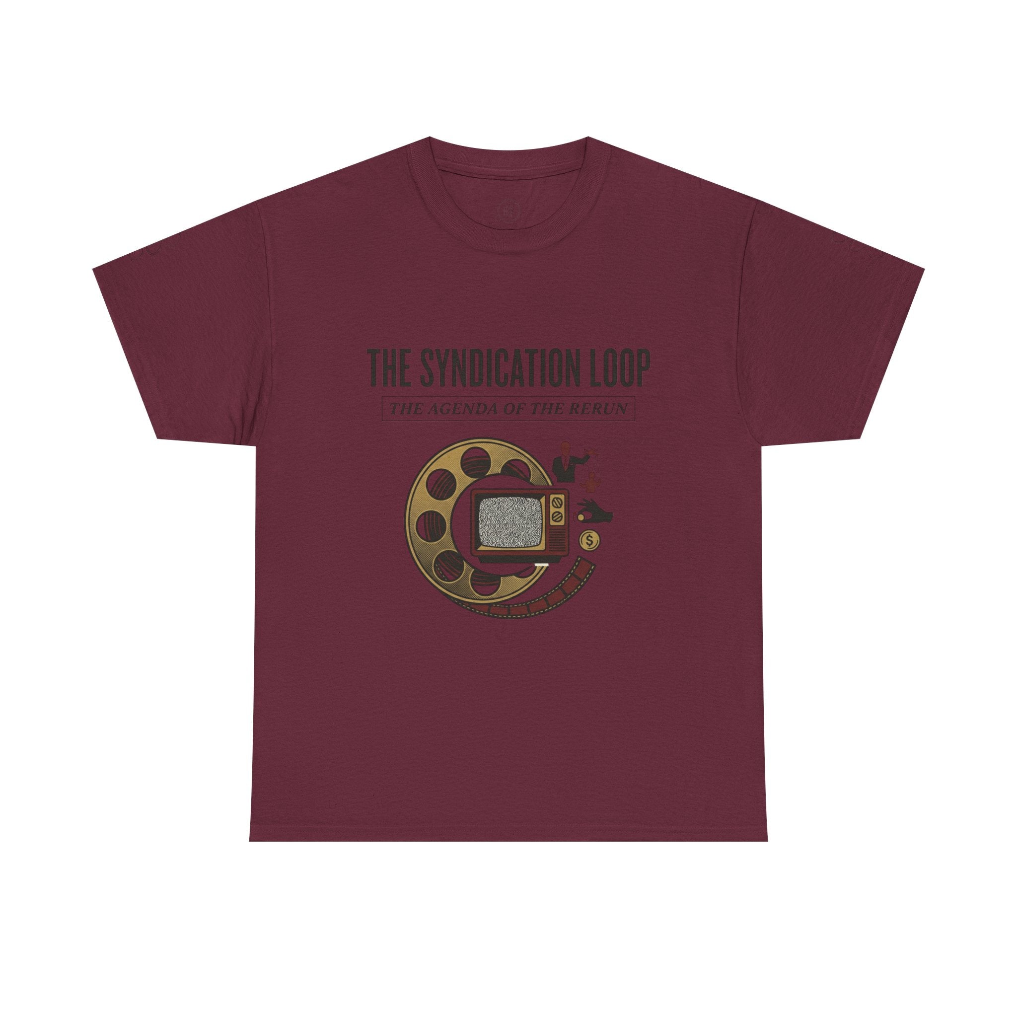 Power Runs Black — "The Agenda of the Arch" Retro TV Ouroboros Graphic Tee by Printify