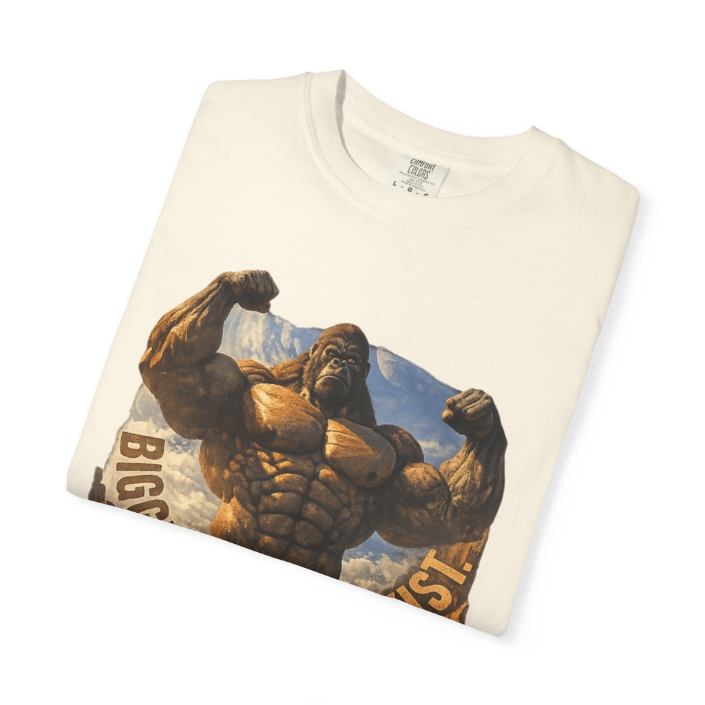 PRB Biggest Flex I Exist T-Shirt — Funny Muscle Gorilla Graphic Tee by Power Runs Black