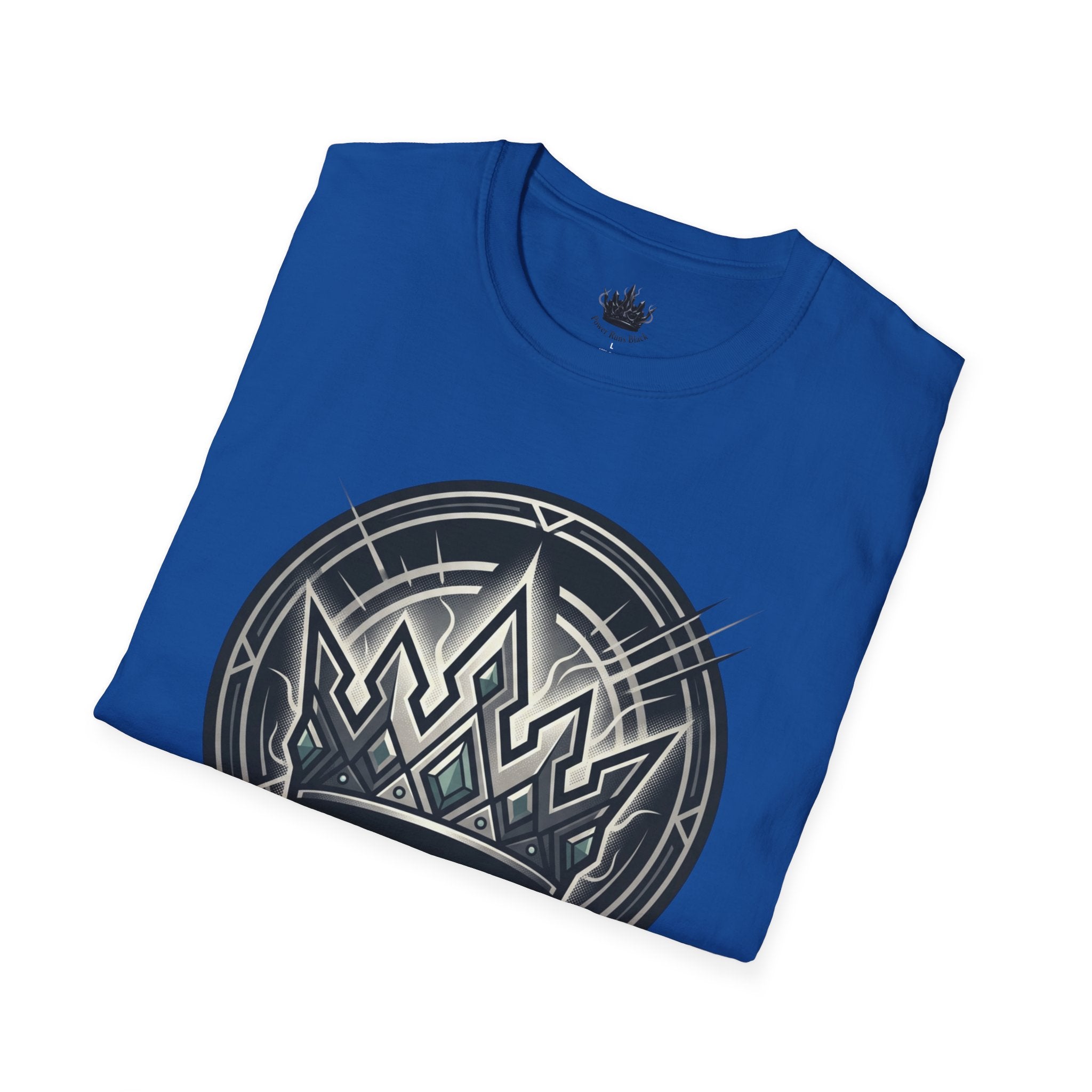 Power Runs Black PRB Crown Variant Graphic T-Shirt — The Crown Variant Emblem by Printify