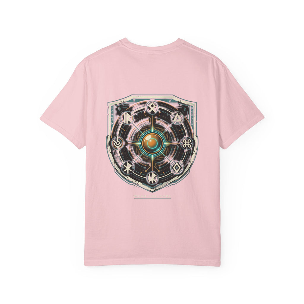Power Runs Black PRB "Wear The Code" Mystic Shield T-Shirt — Geometric Sigil Graphic Tee by Printify