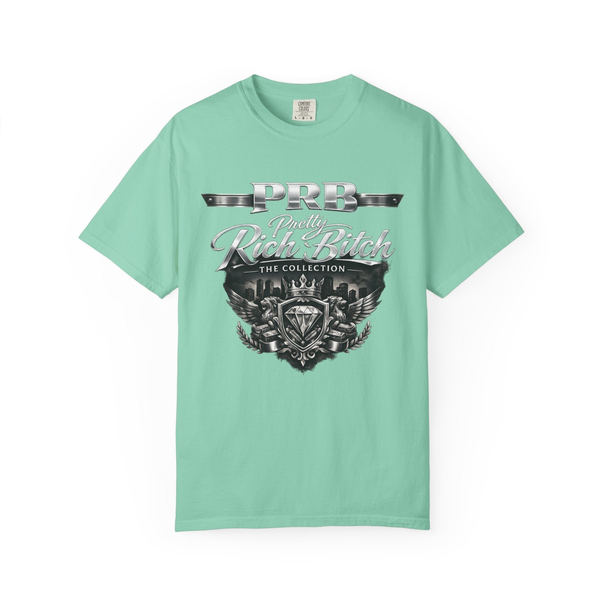 PRB Rebel Biker Crest T-Shirt | Vintage Motorcycle Emblem Tee by Power Runs Black