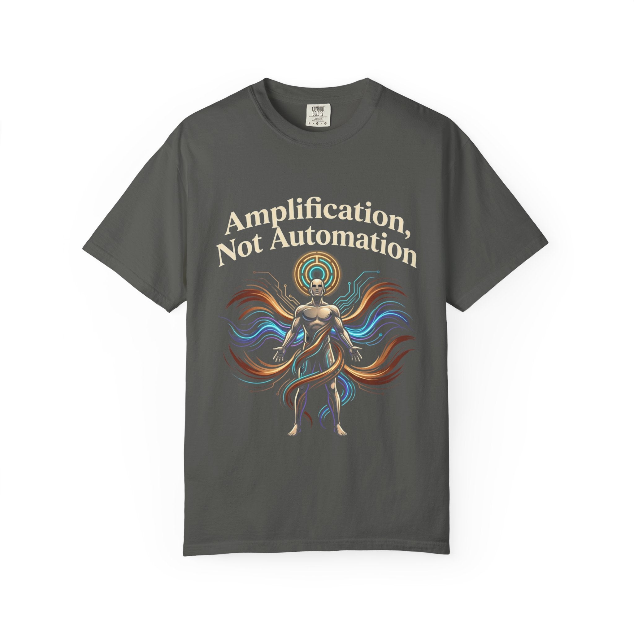 Printify PRB Amplification Not Automation T-Shirt — Abstract Divine Radiance Graphic Tee - T-Shirt
