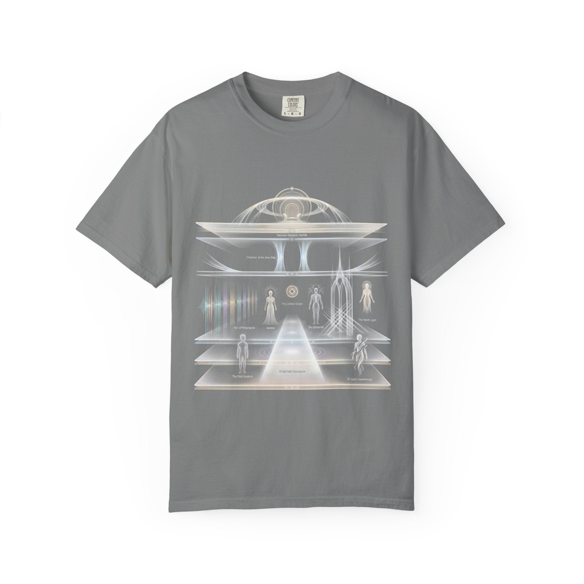 UFO Abduction Scene T-Shirt | Vintage Sci-Fi Alien Beam Graphic Tee by Printify