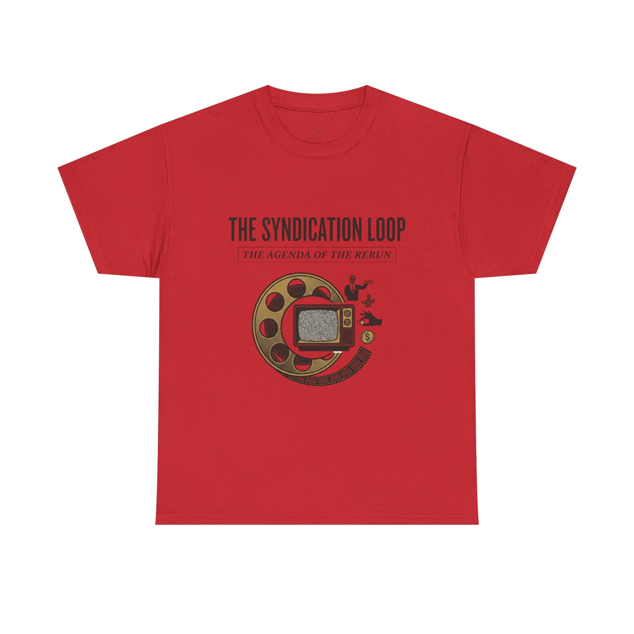 Power Runs Black — "The Agenda of the Arch" Retro TV Ouroboros Graphic Tee by Printify