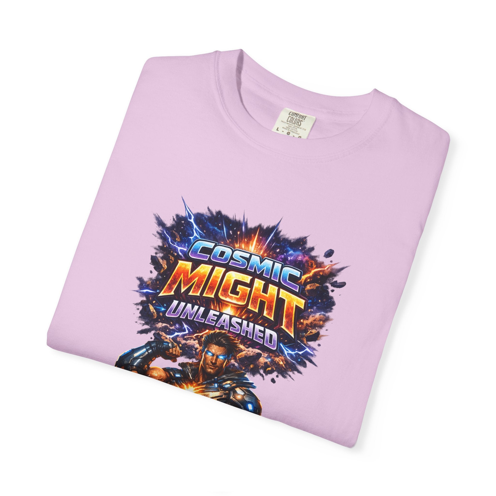 PRB Cosmic Might Unleashed T-shirt | Space Warrior Graphic Tee by Power Runs Black