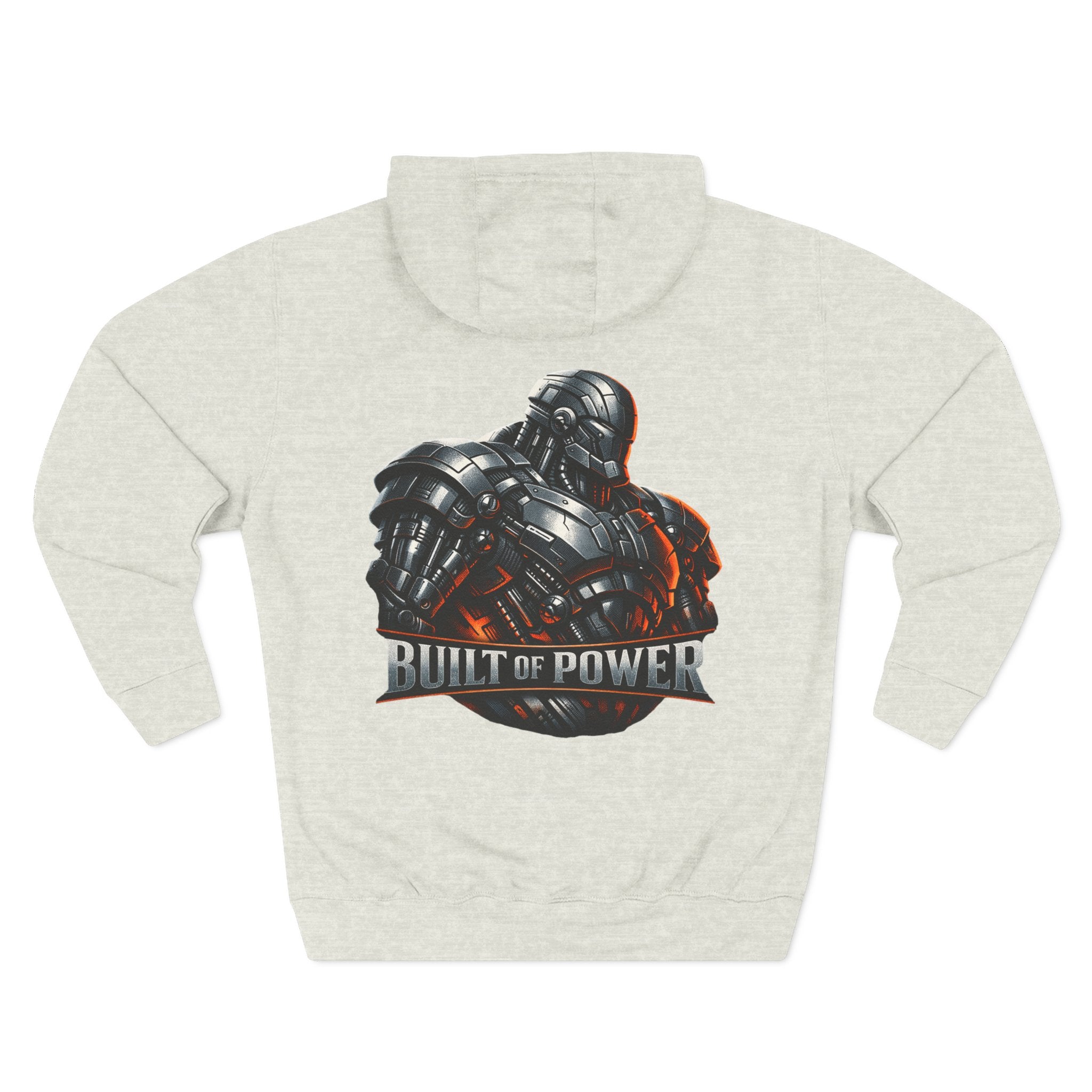 PRB Built of Power Graphic Hoodie — ‘Power Runs Black’ Industrial Mech Design by Power Runs Black
