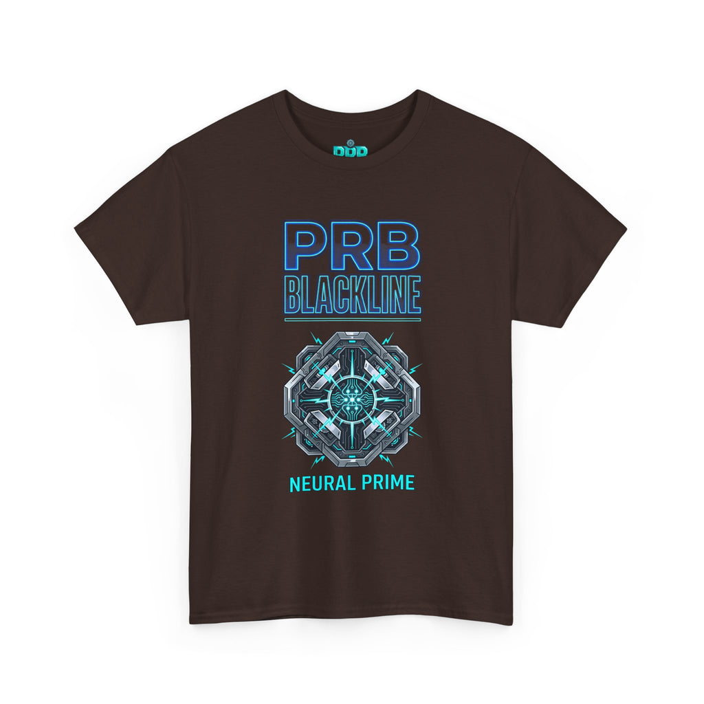 PRB Blackline Neural Prime Tech Tee — Futuristic Sci‑Fi Circuit Graphic T-Shirt by Printify