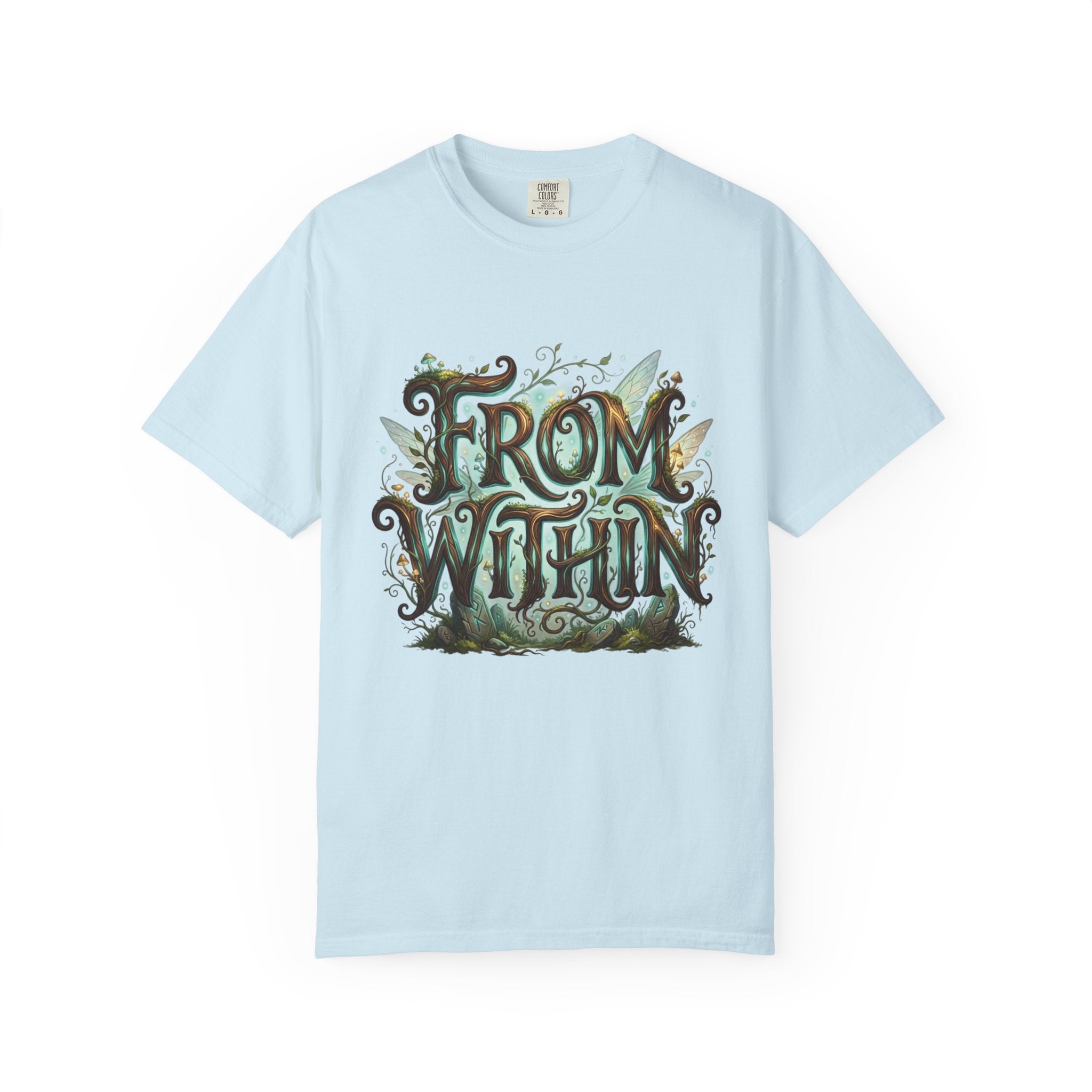 PRB From Within T-shirt | Nature Typography Forest Illustration by Power Runs Black