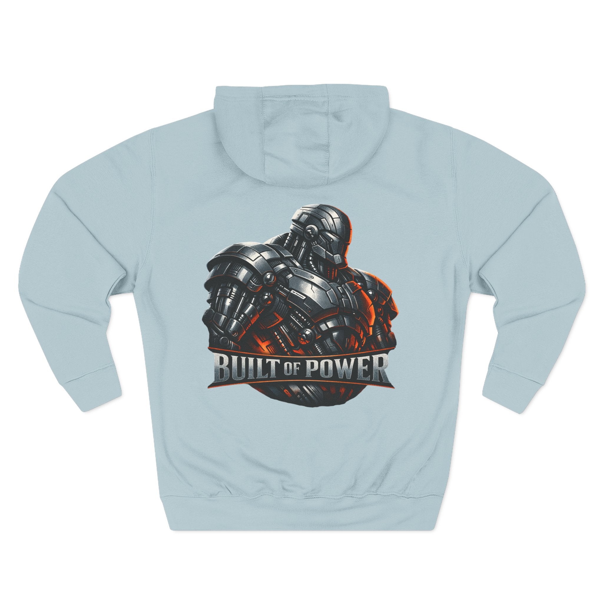 PRB Built of Power Graphic Hoodie — ‘Power Runs Black’ Industrial Mech Design by Power Runs Black