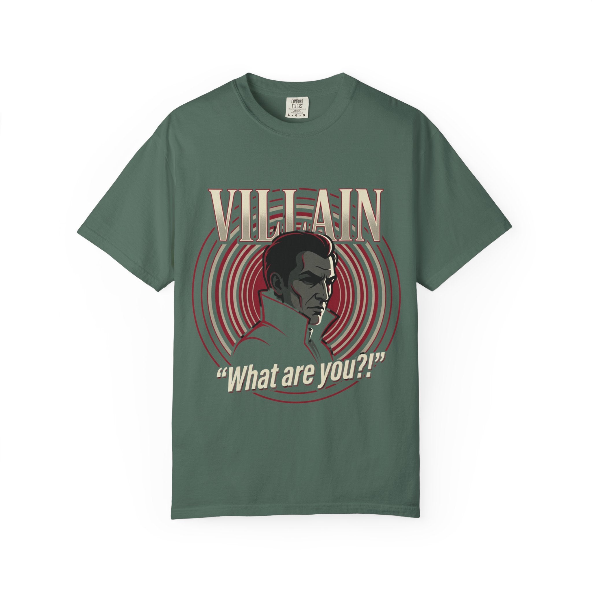 Power Runs Black Villain Portrait T-Shirt — "What Are You?" Graphic Tee by Power Runs Black