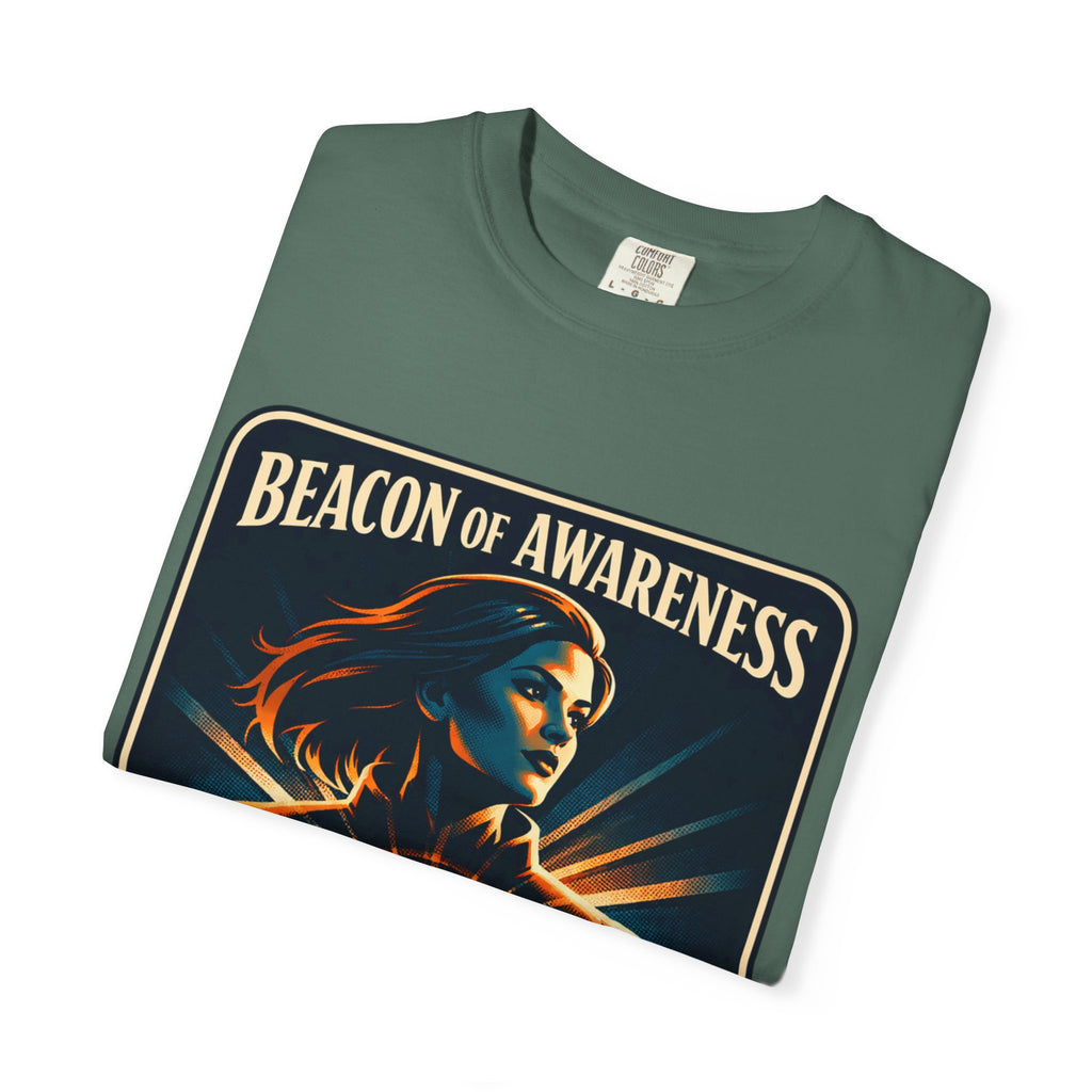Power Runs Black Beacon of Awareness T-Shirt — “Astra: I hear truth hidden beneath noise” Cosmic Graphic Tee by Power Runs Black