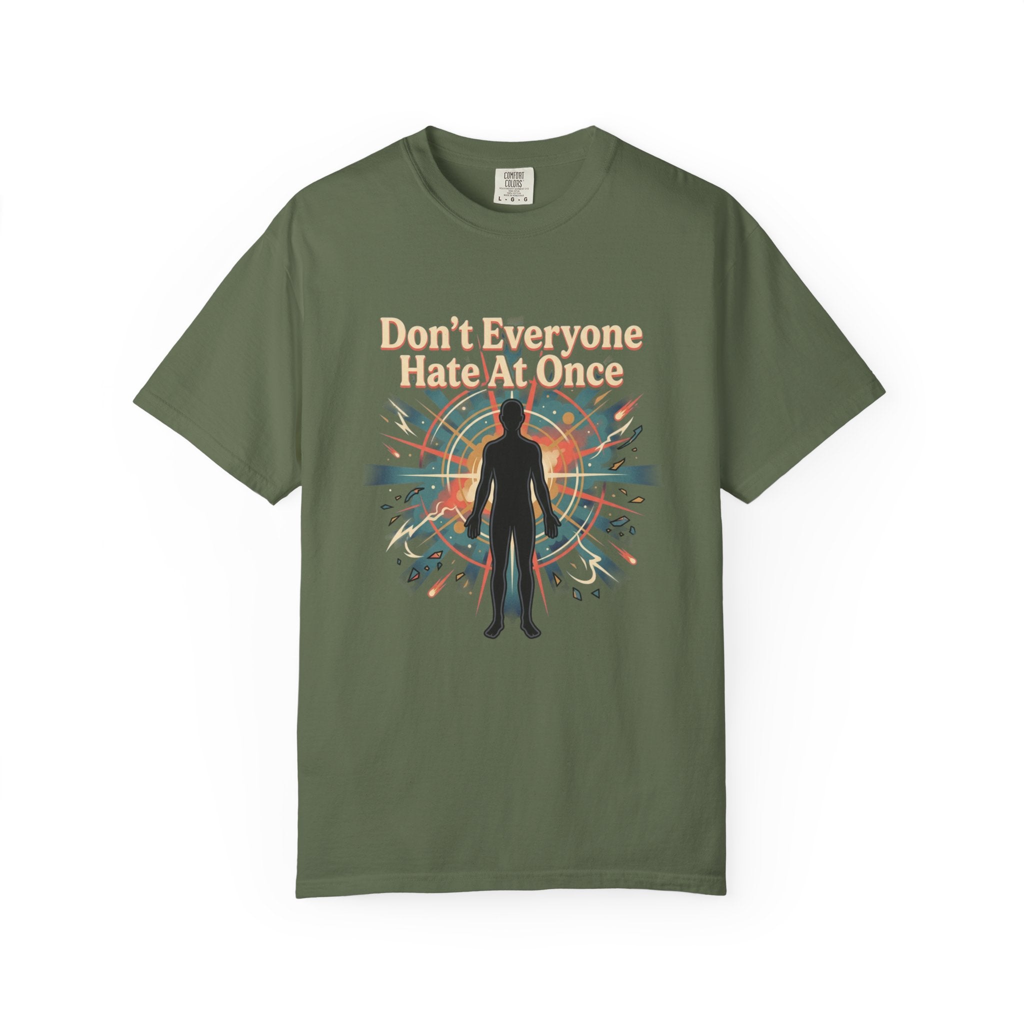 Power Runs Black Don't Everyone Hate Me Once" Retro Silhouette Graphic Tee by Printify