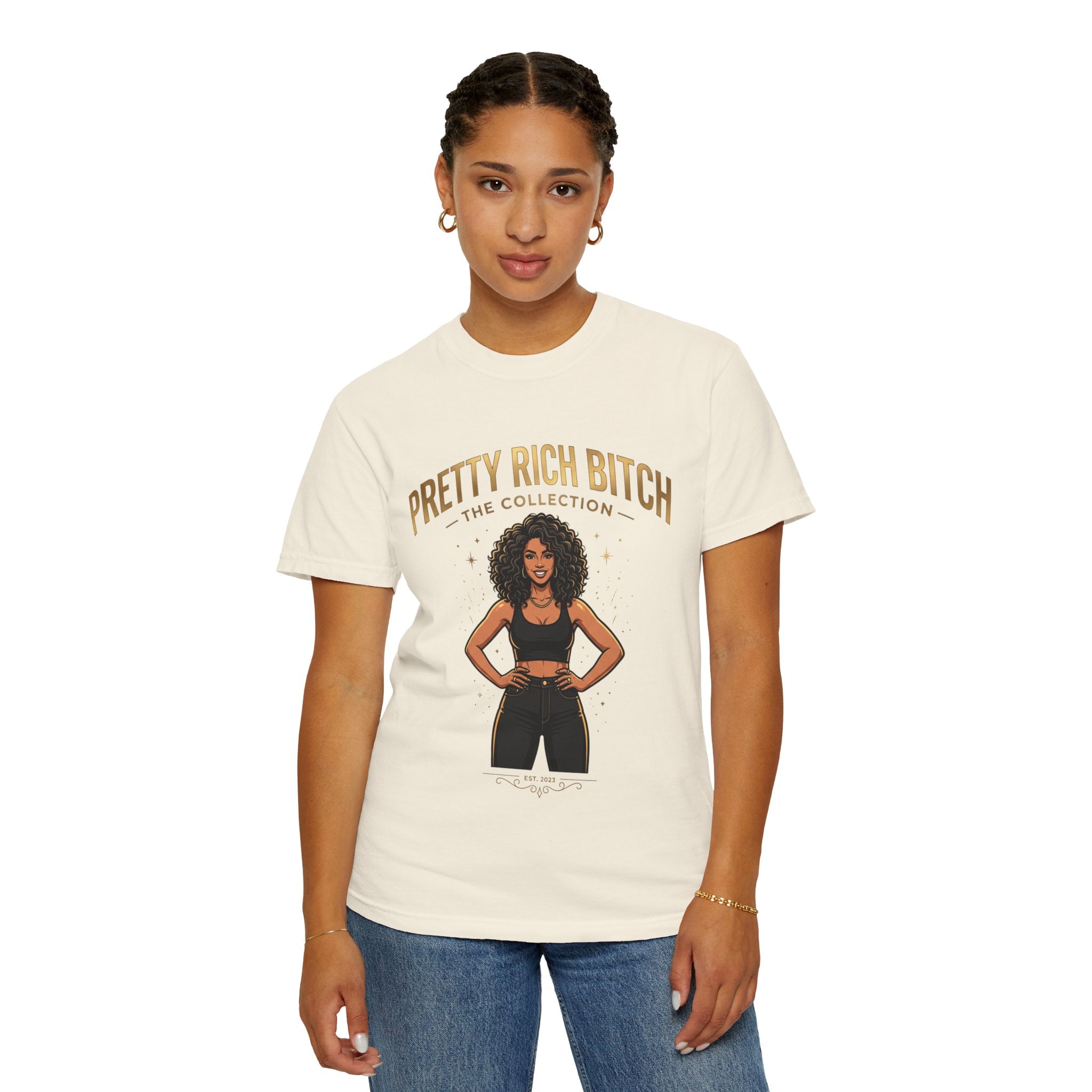 Pretty Rich Bitch The Collection by PRB T-Shirt — Empowered Black Woman Graphic Tee by Power Runs Black